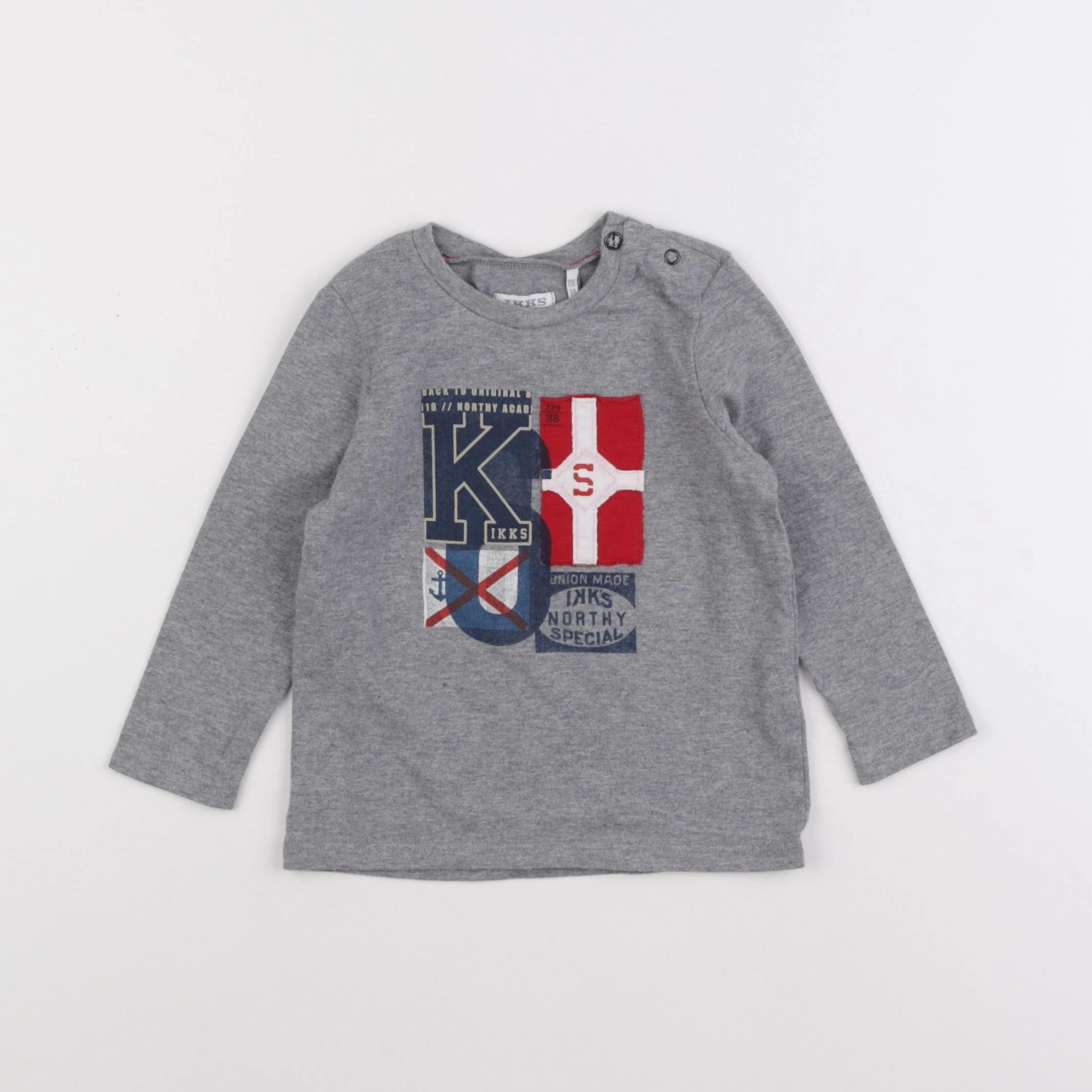 IKKS - tee-shirt gris - 18 mois
