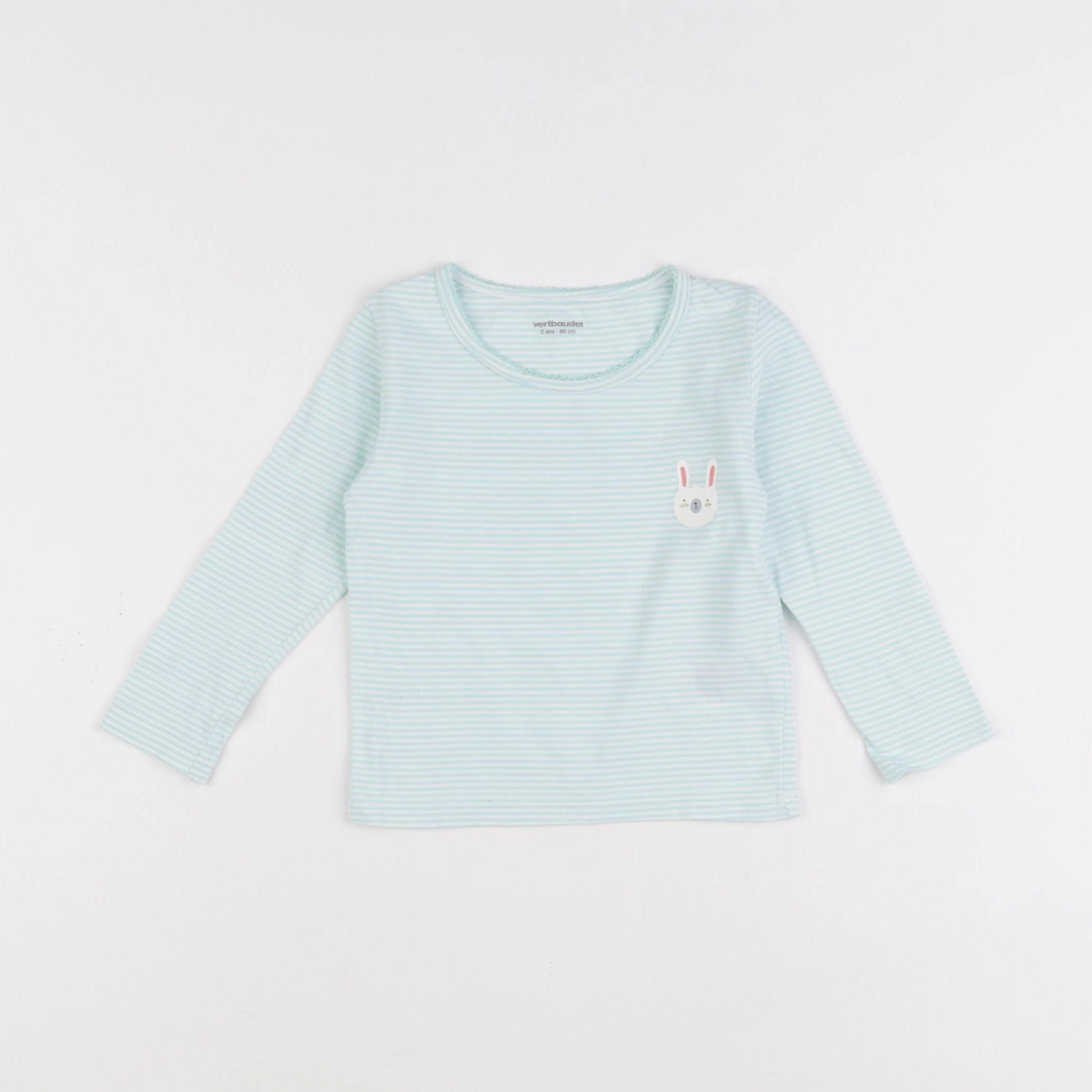 Vertbaudet - maillot de corps bleu - 2 ans