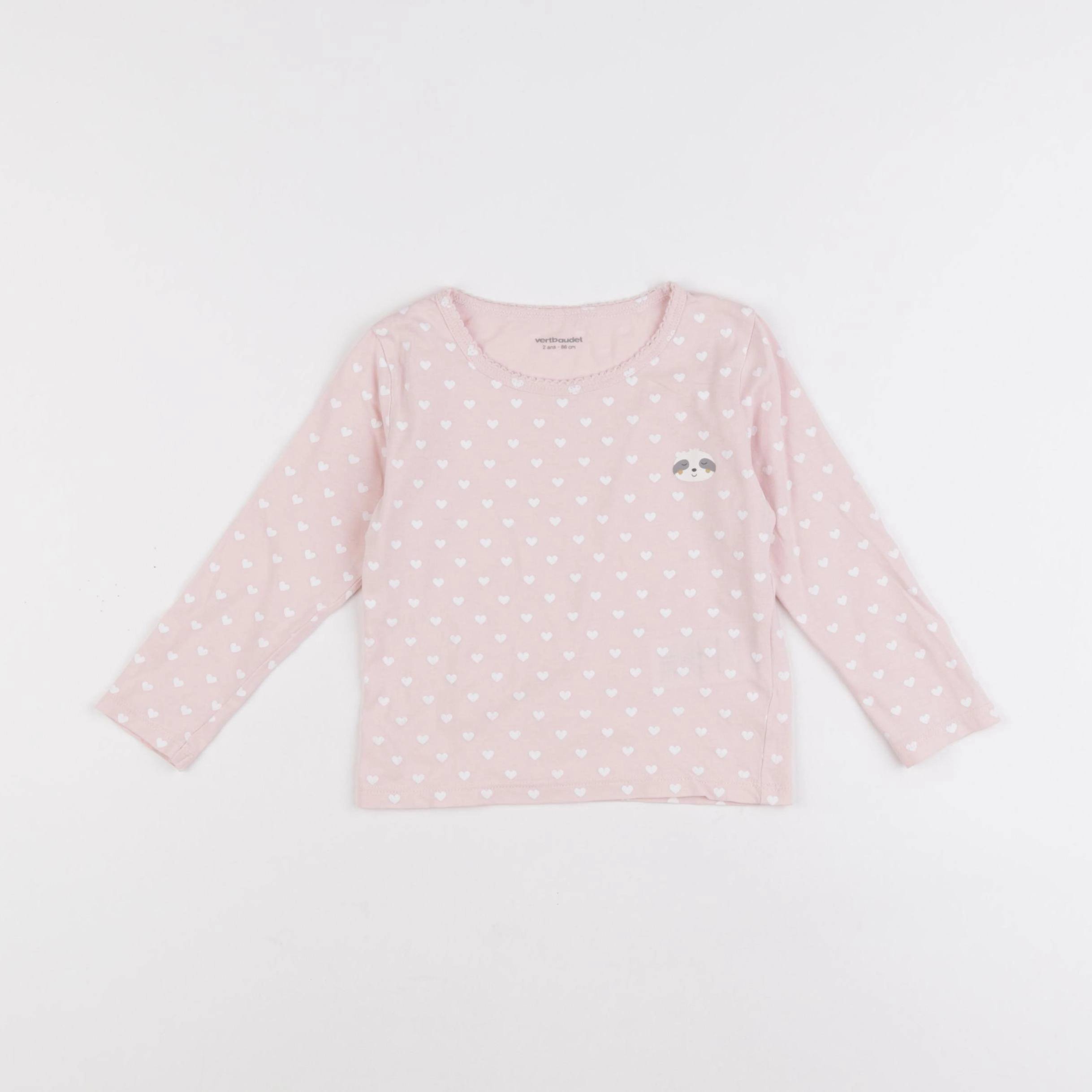 Vertbaudet - maillot de corps rose - 2 ans
