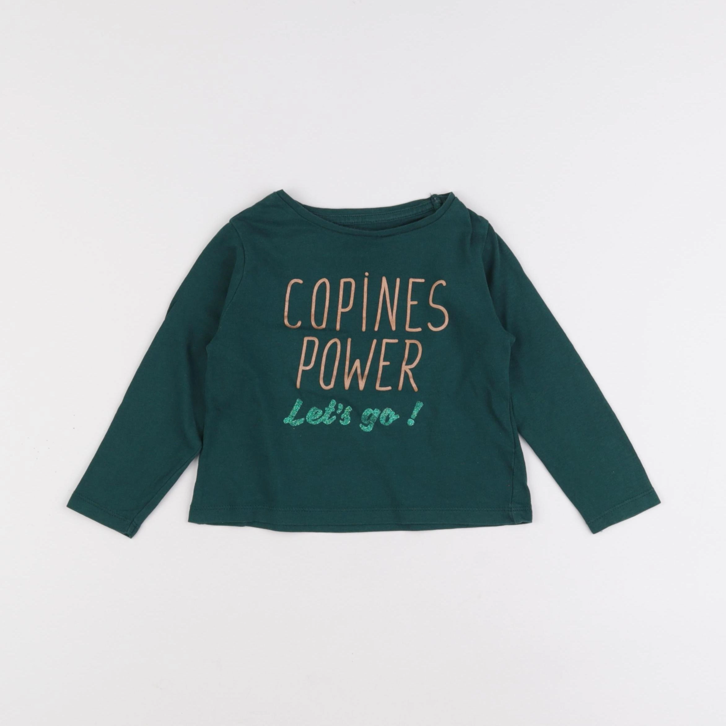 Vertbaudet - tee-shirt vert - 2 ans