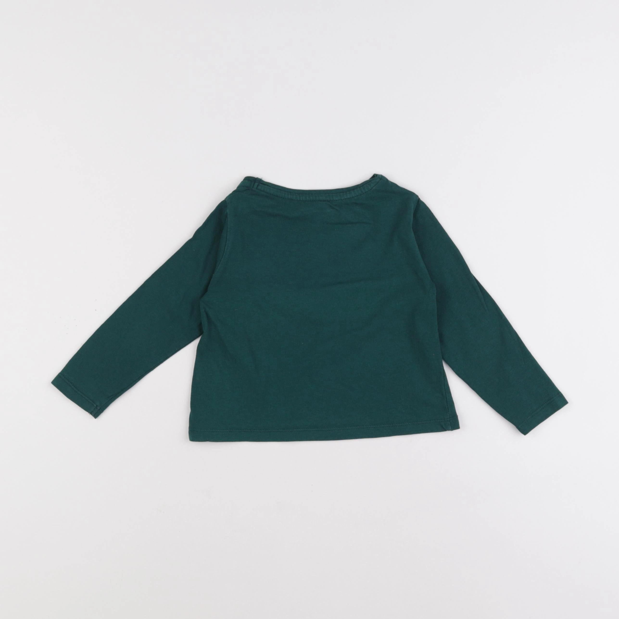 Vertbaudet - tee-shirt vert - 2 ans