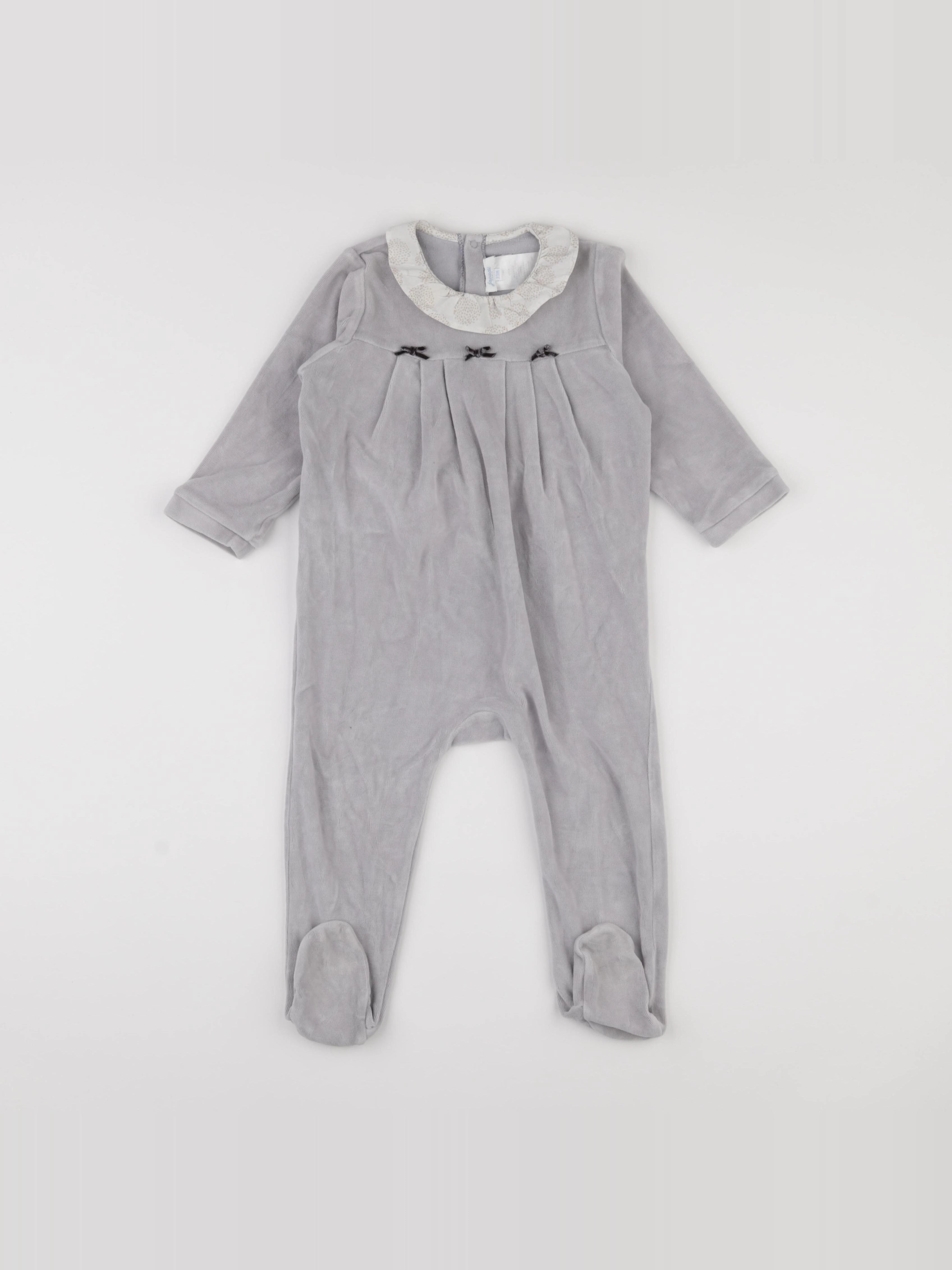Jacadi - pyjama velours gris - 24 mois