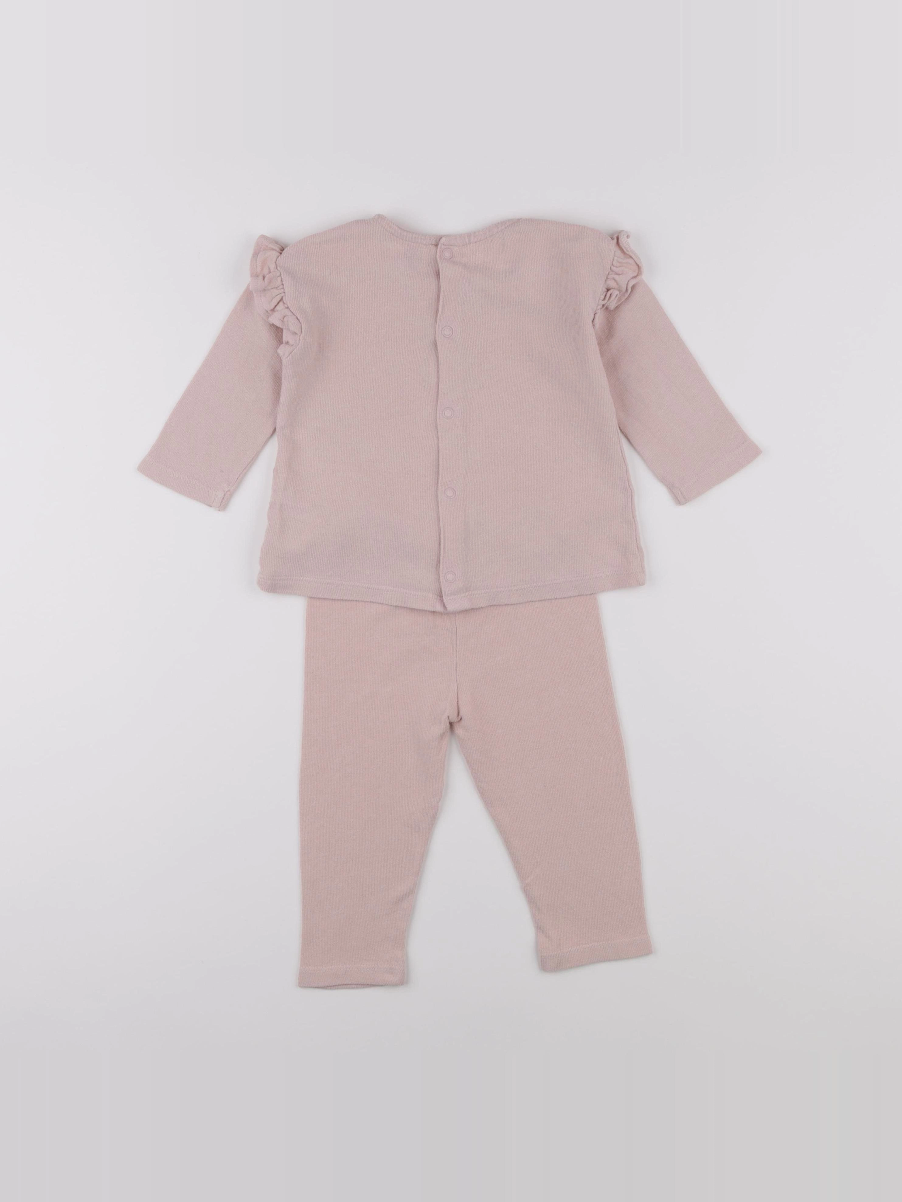 La Redoute - pyjama coton rose - 12 mois