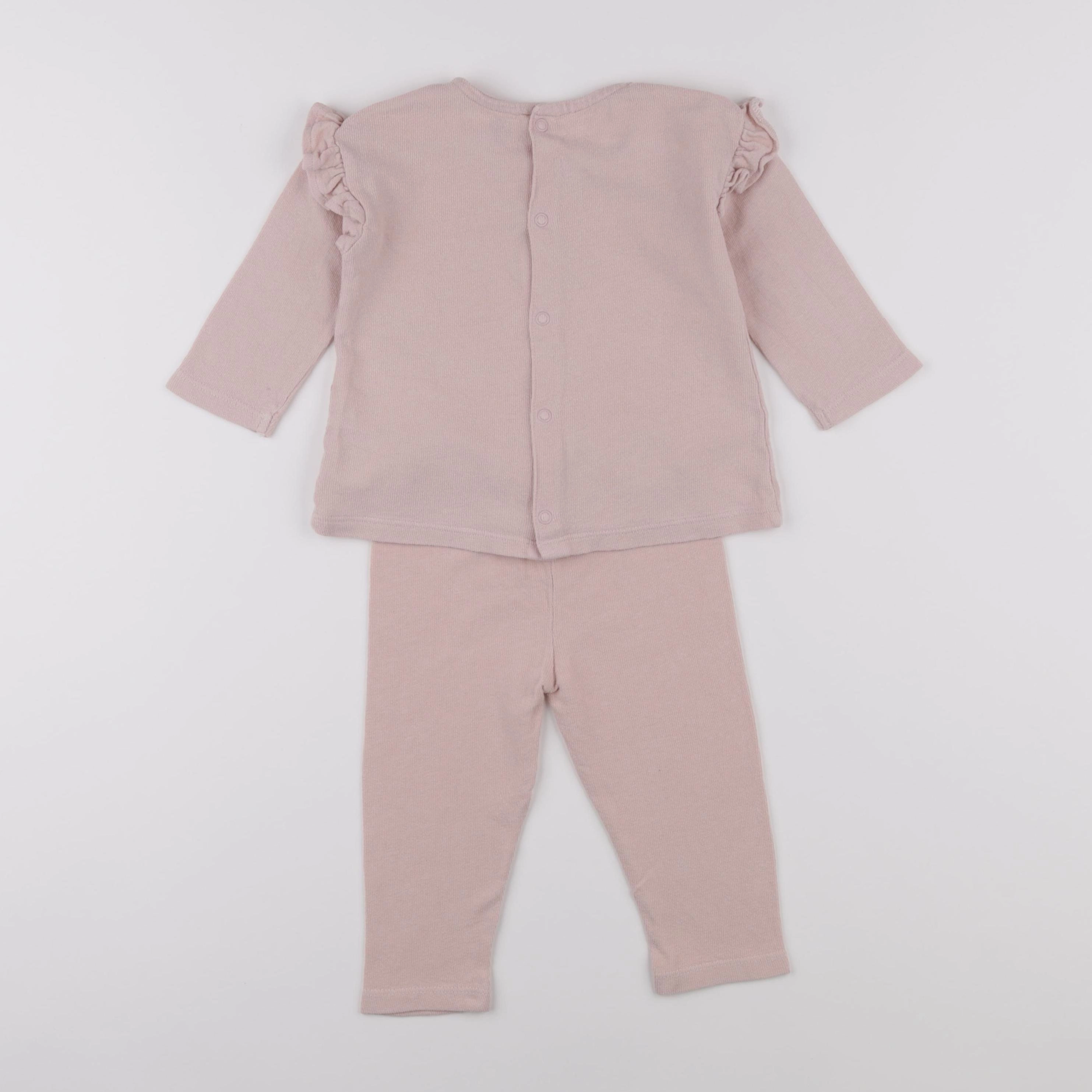 La Redoute - pyjama coton rose - 12 mois