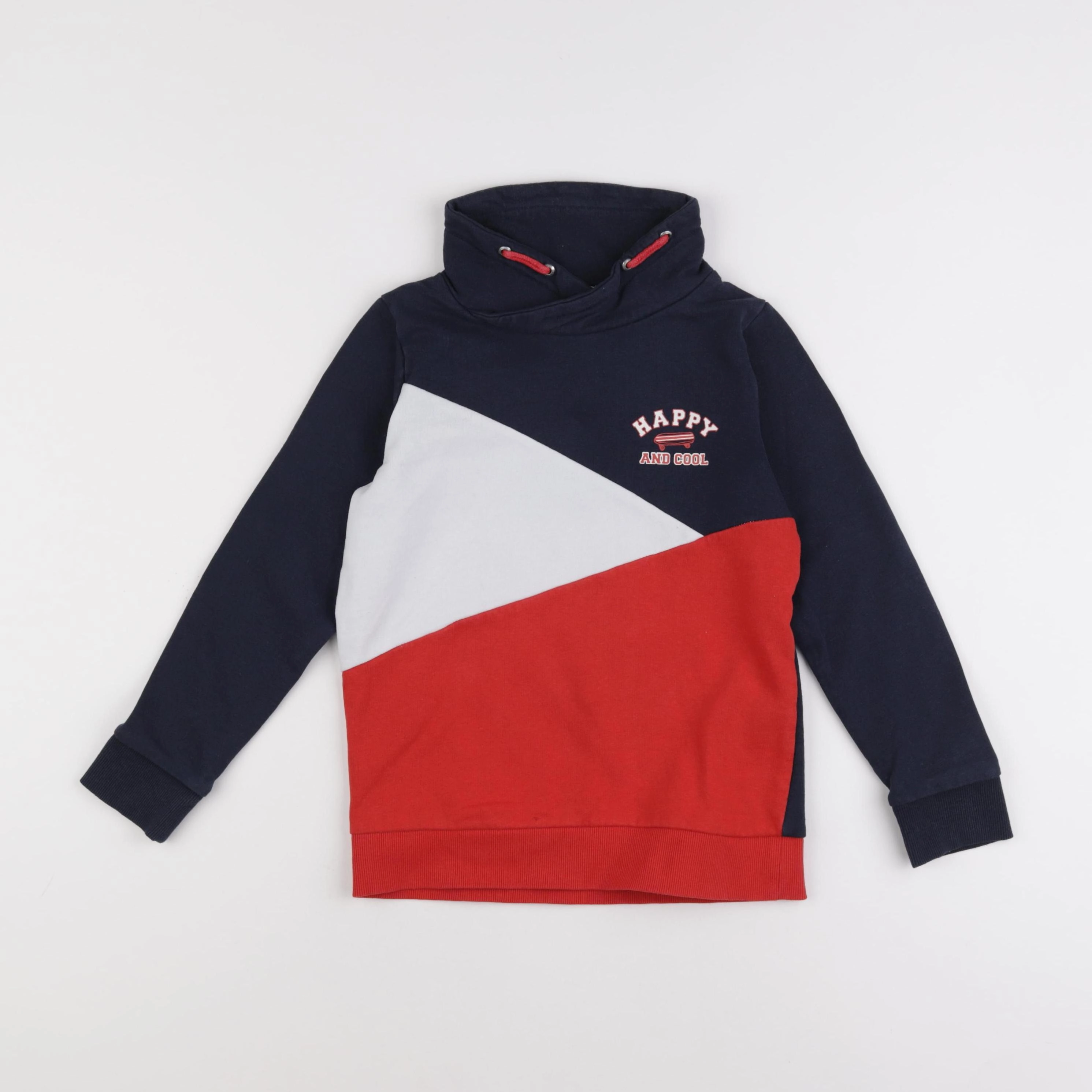 Vertbaudet - sweat bleu - 8 ans