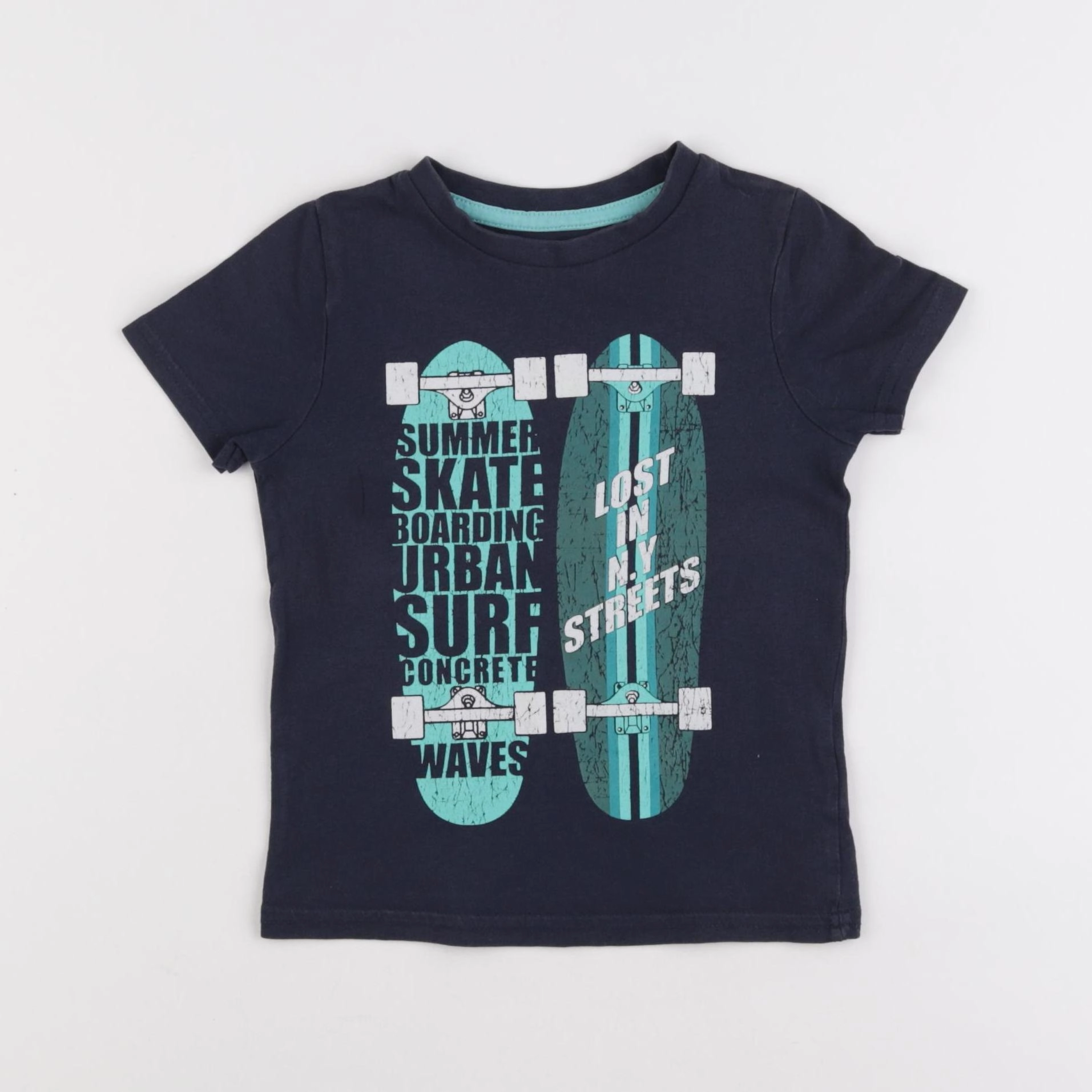 Vertbaudet - tee-shirt bleu - 3 ans