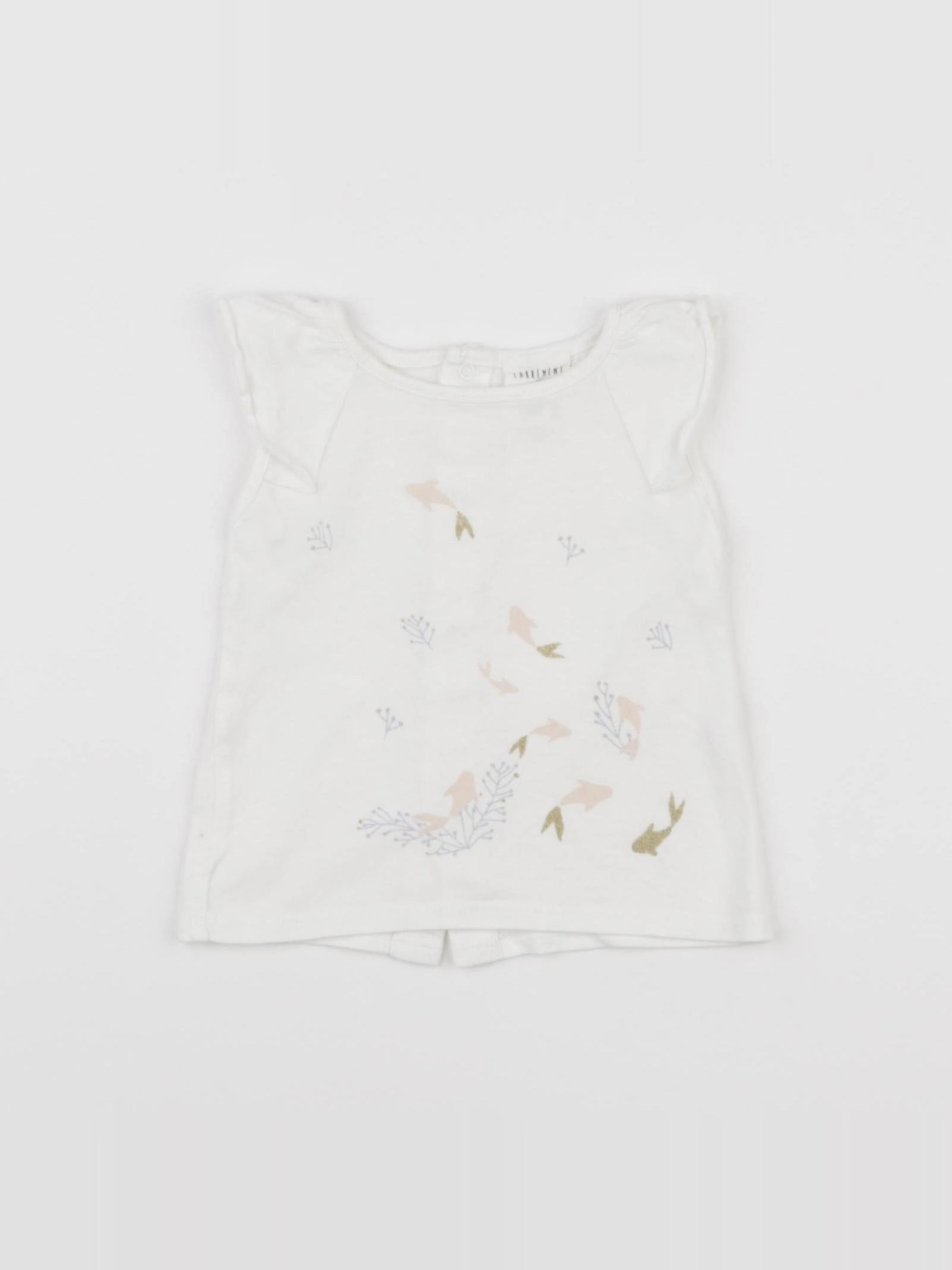 Carrément Beau - tee-shirt blanc - 6 mois