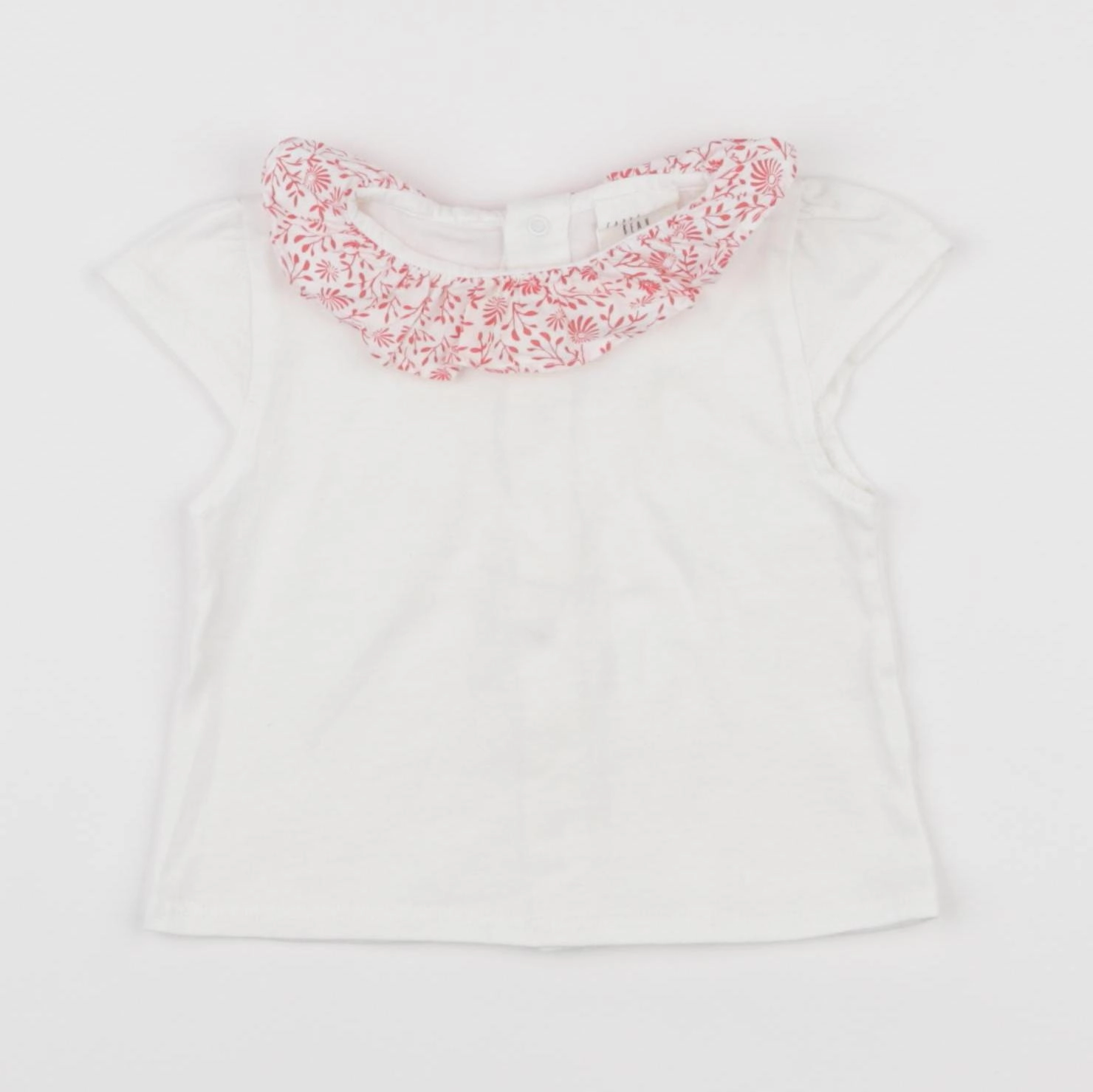 Carrément Beau - tee-shirt blanc - 6 mois