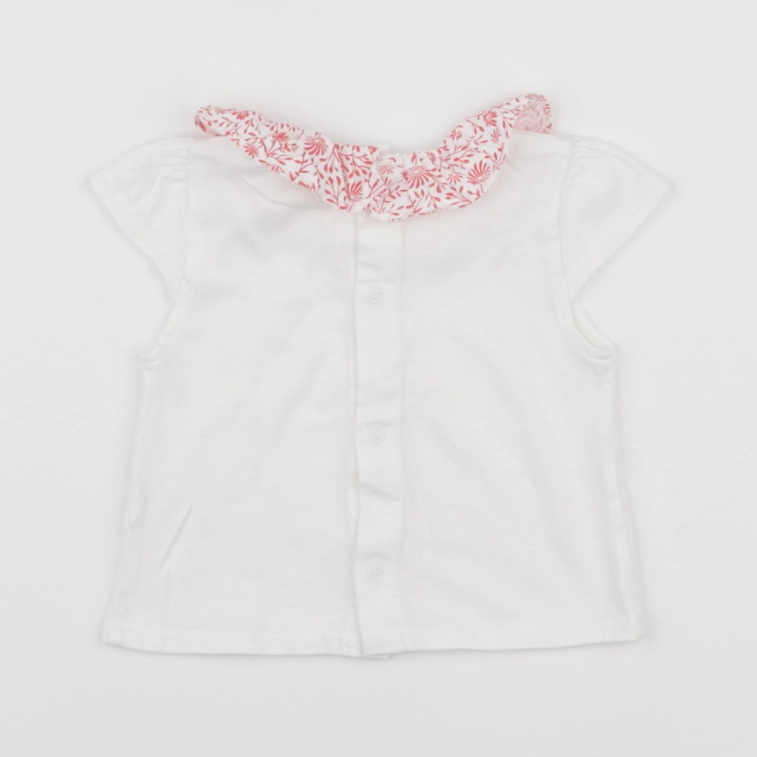 Carrément Beau - tee-shirt blanc - 6 mois