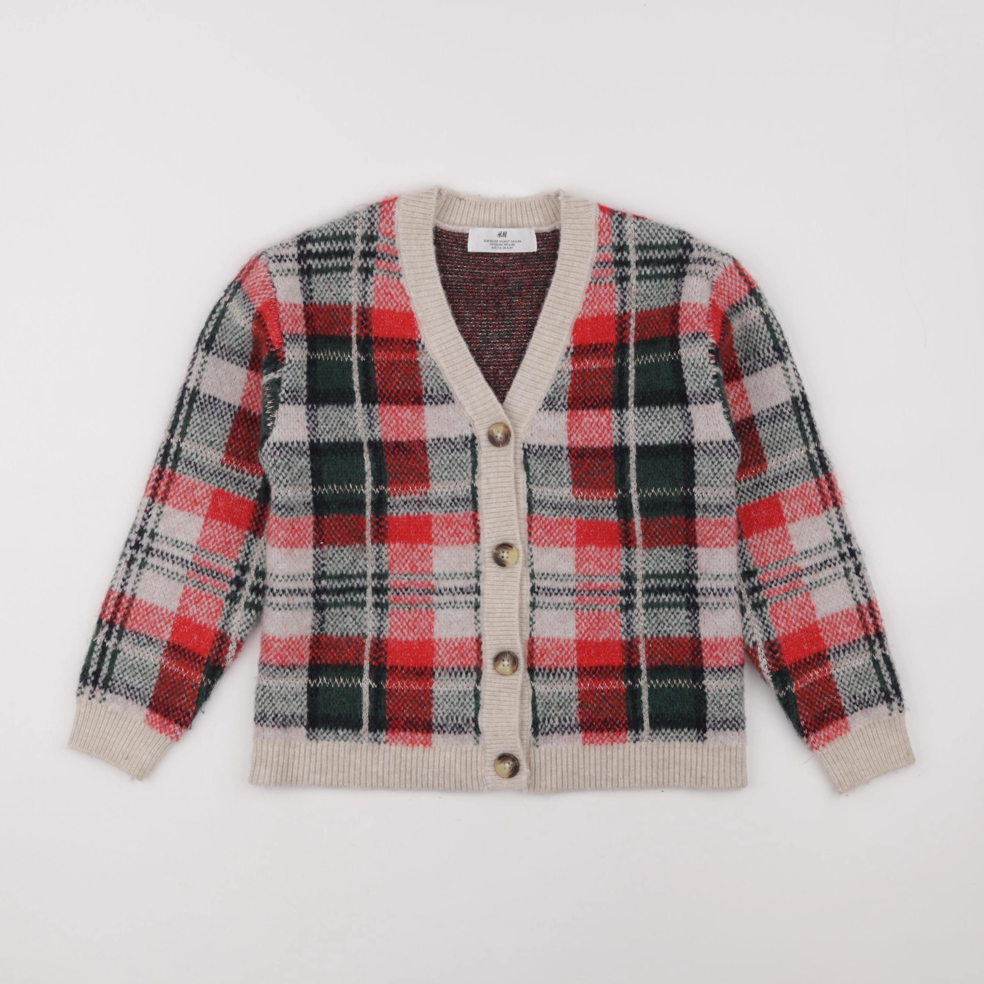 H&M - gilet multicolore - 6/8 ans