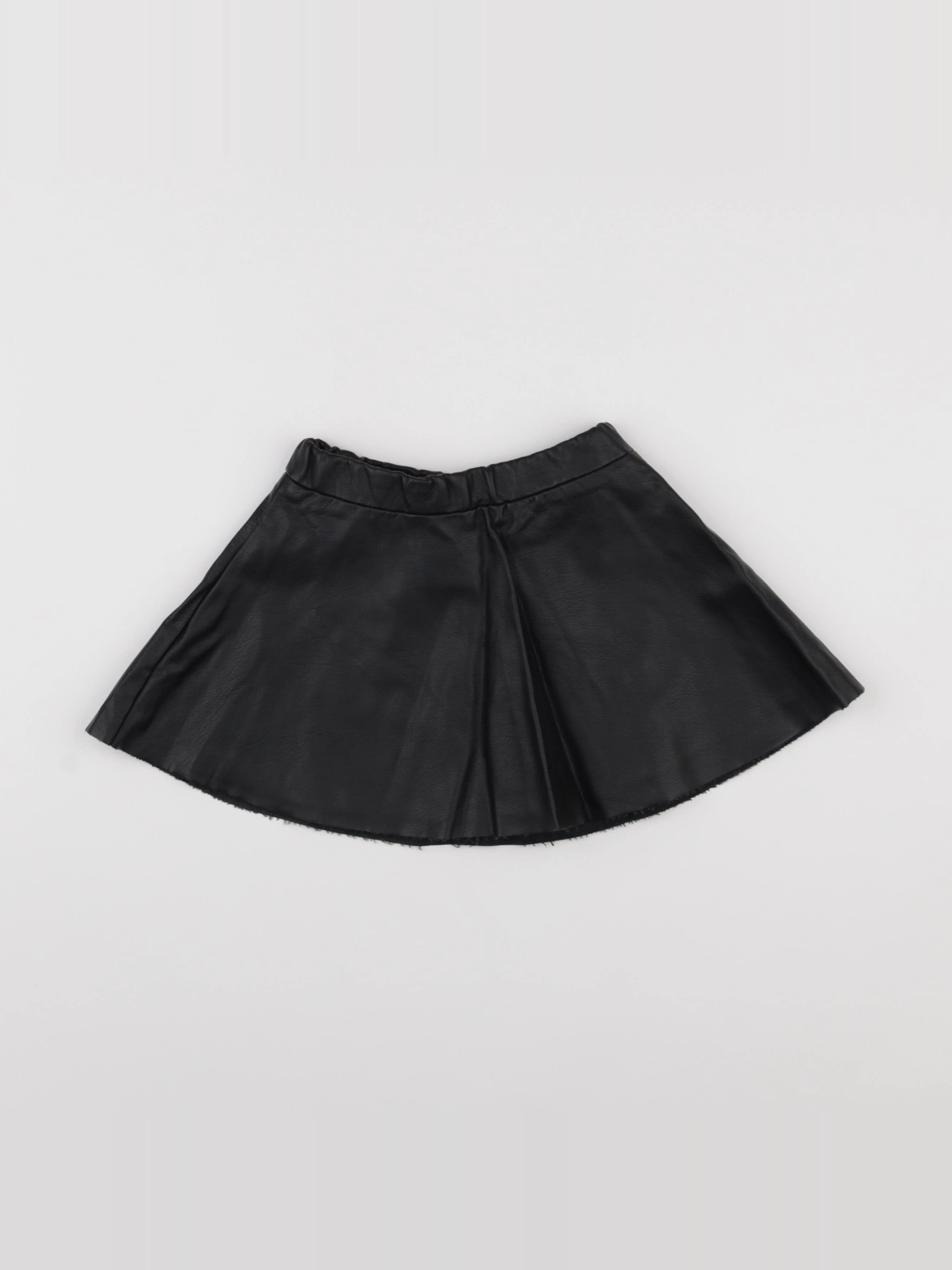 H&M - jupe simili cuir noir - 3/4 ans