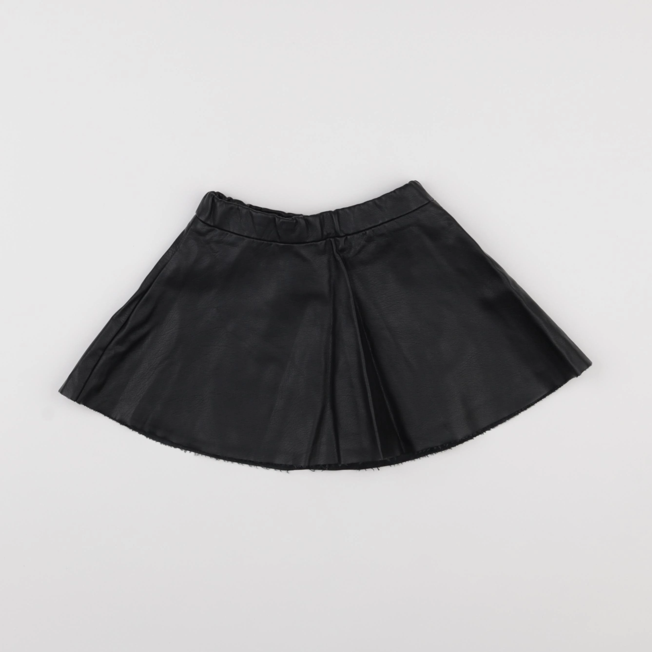 H&M - jupe simili cuir noir - 3/4 ans