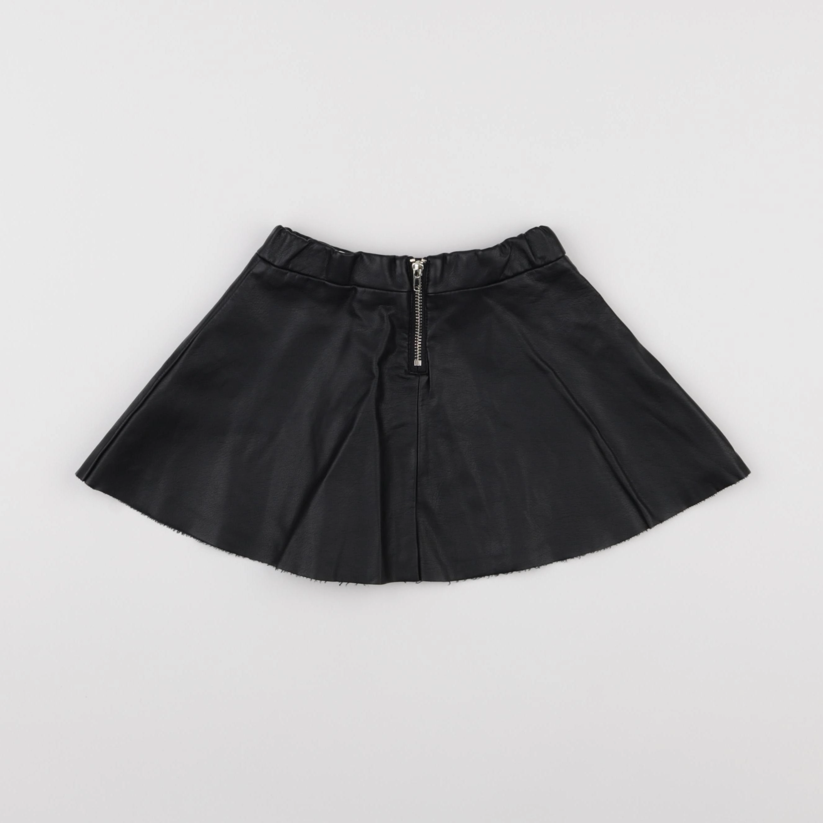 H&M - jupe simili cuir noir - 3/4 ans