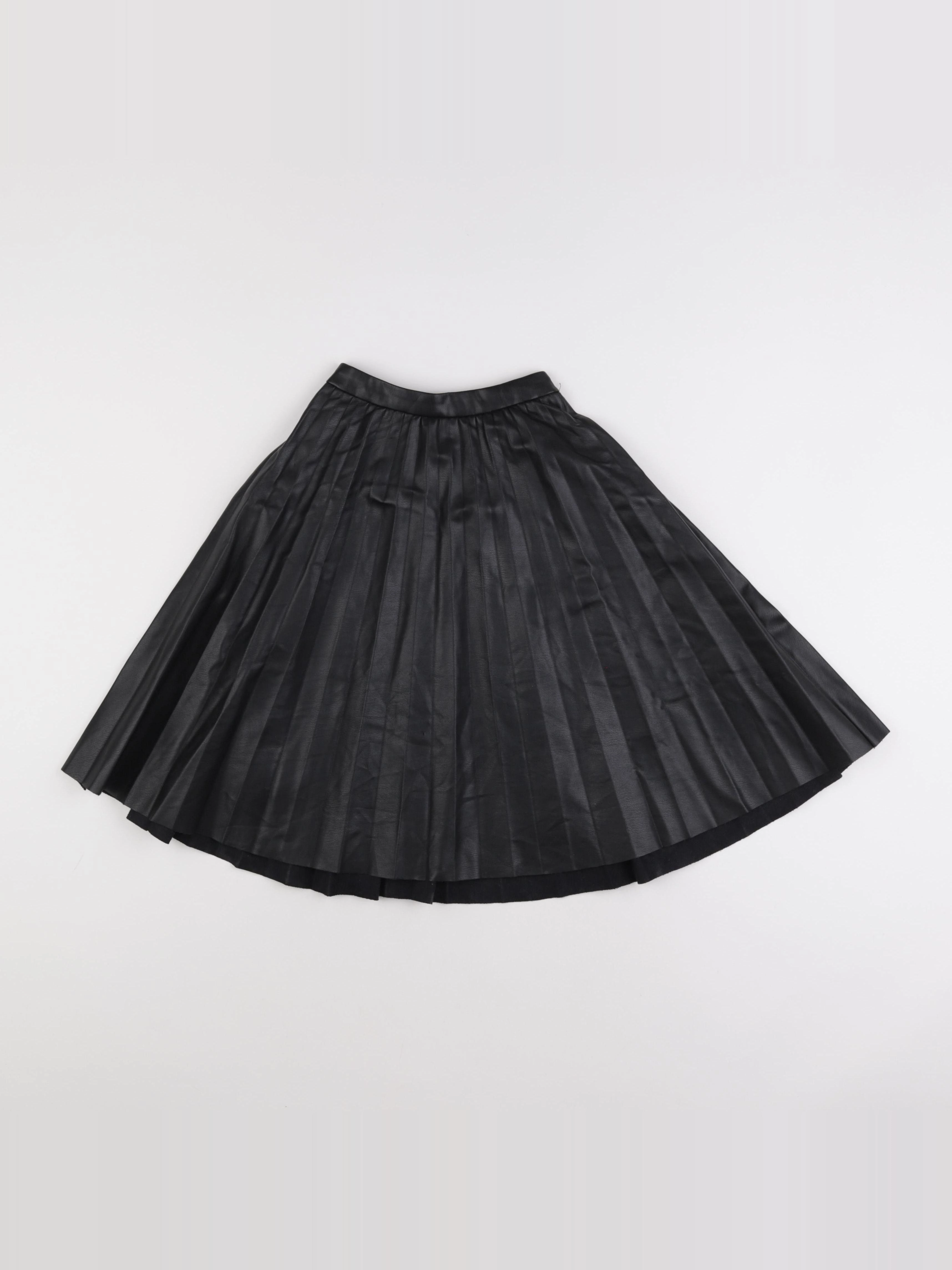 Zara - jupe simili cuir noir - 6 ans