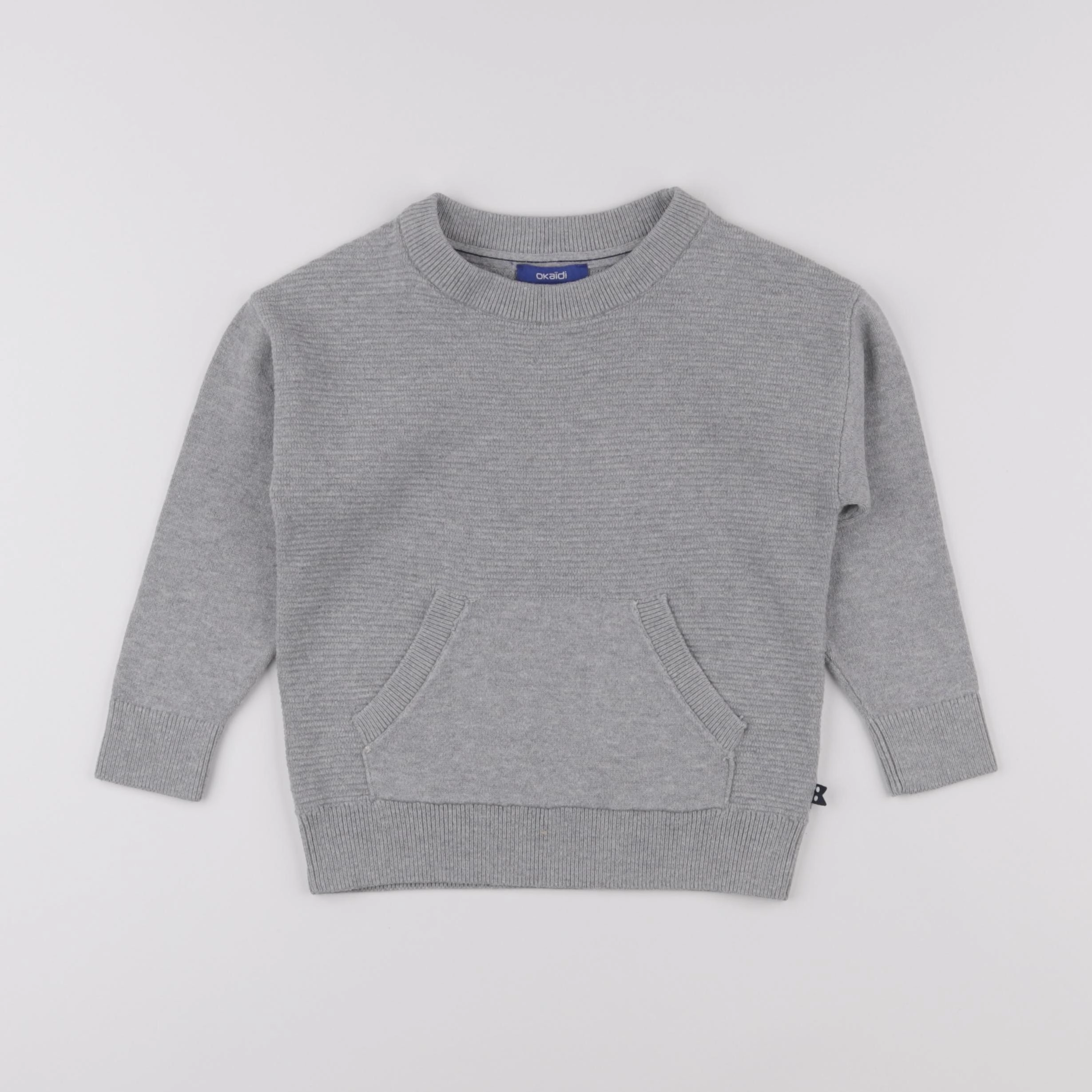 Okaidi - pull gris - 4 ans