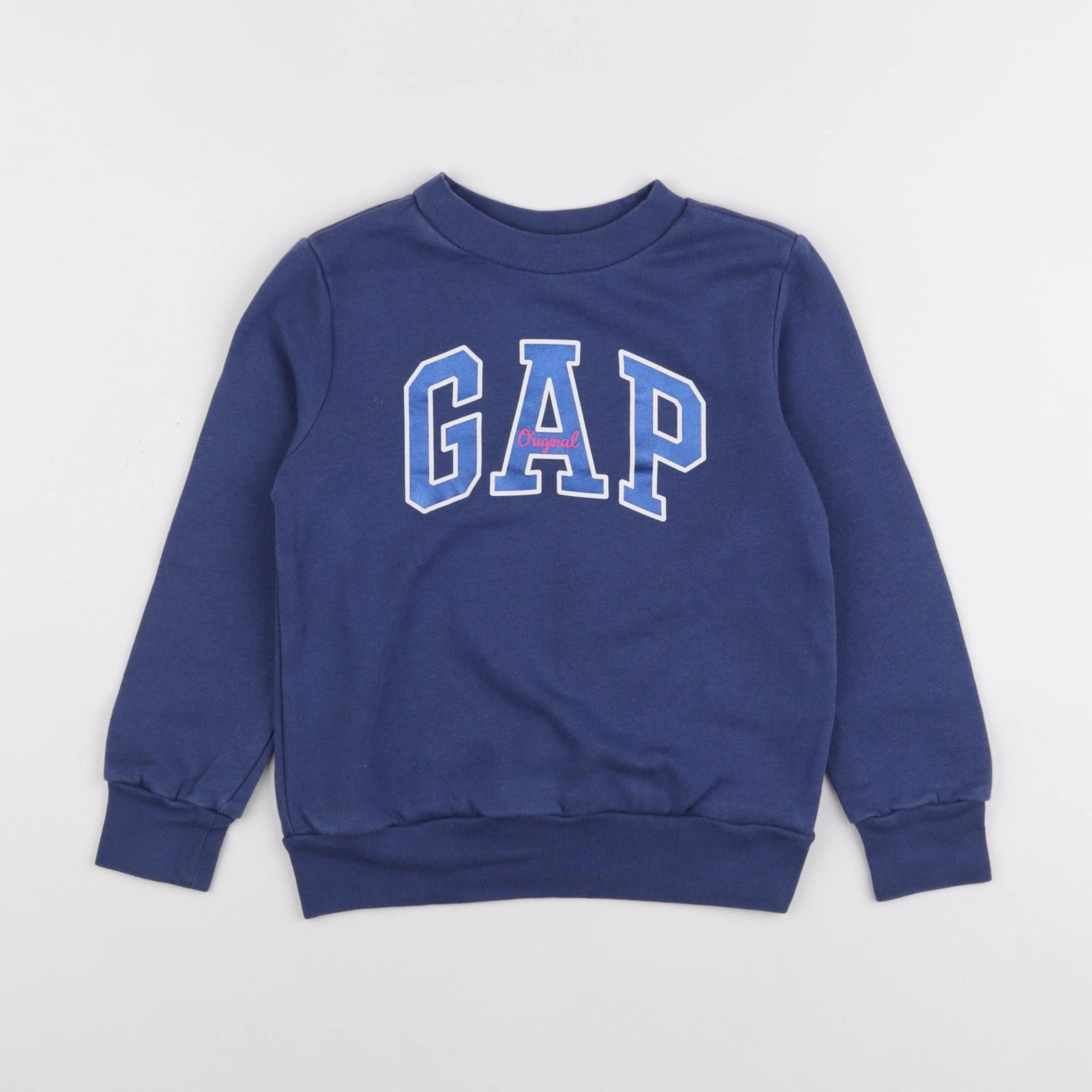 GAP - sweat bleu - 6/7 ans