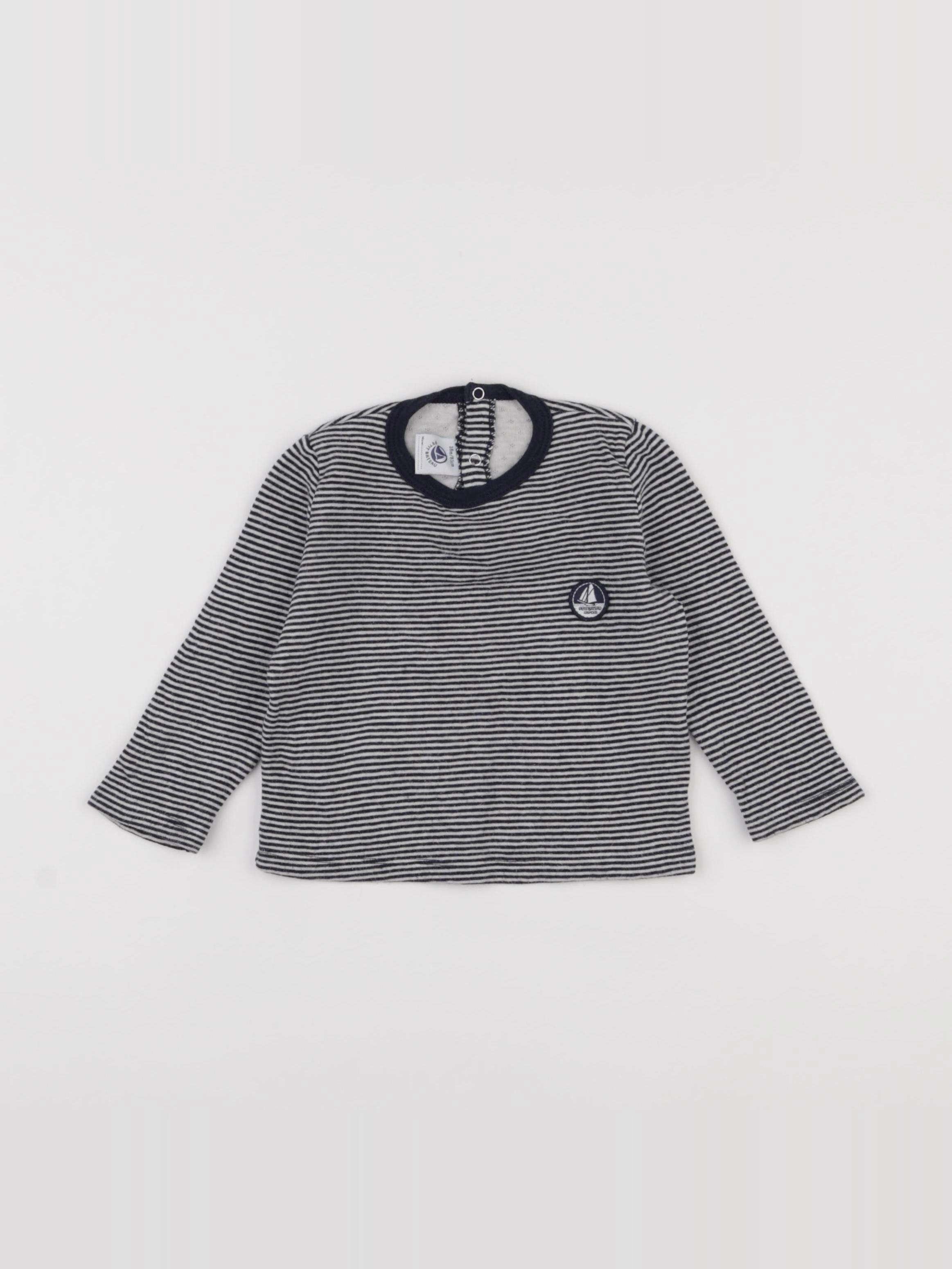 Petit Bateau - tee-shirt bleu - 18 mois