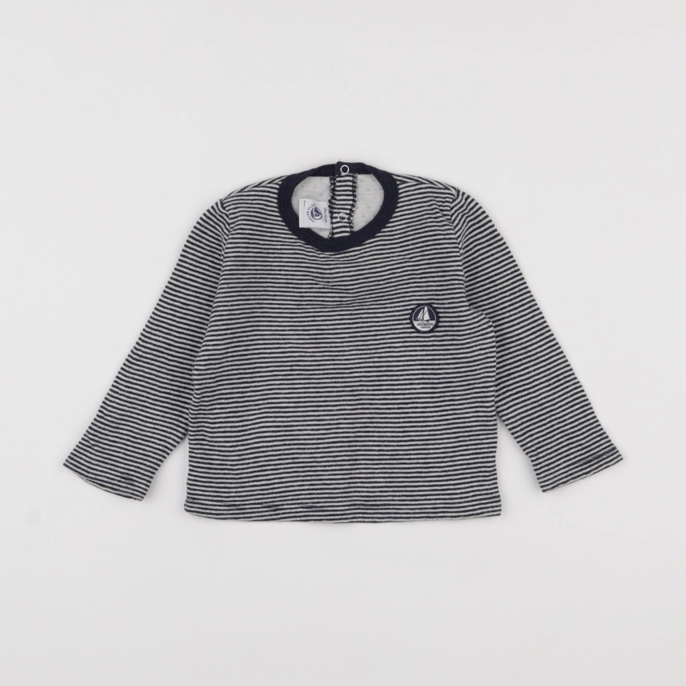Petit Bateau - tee-shirt bleu - 18 mois