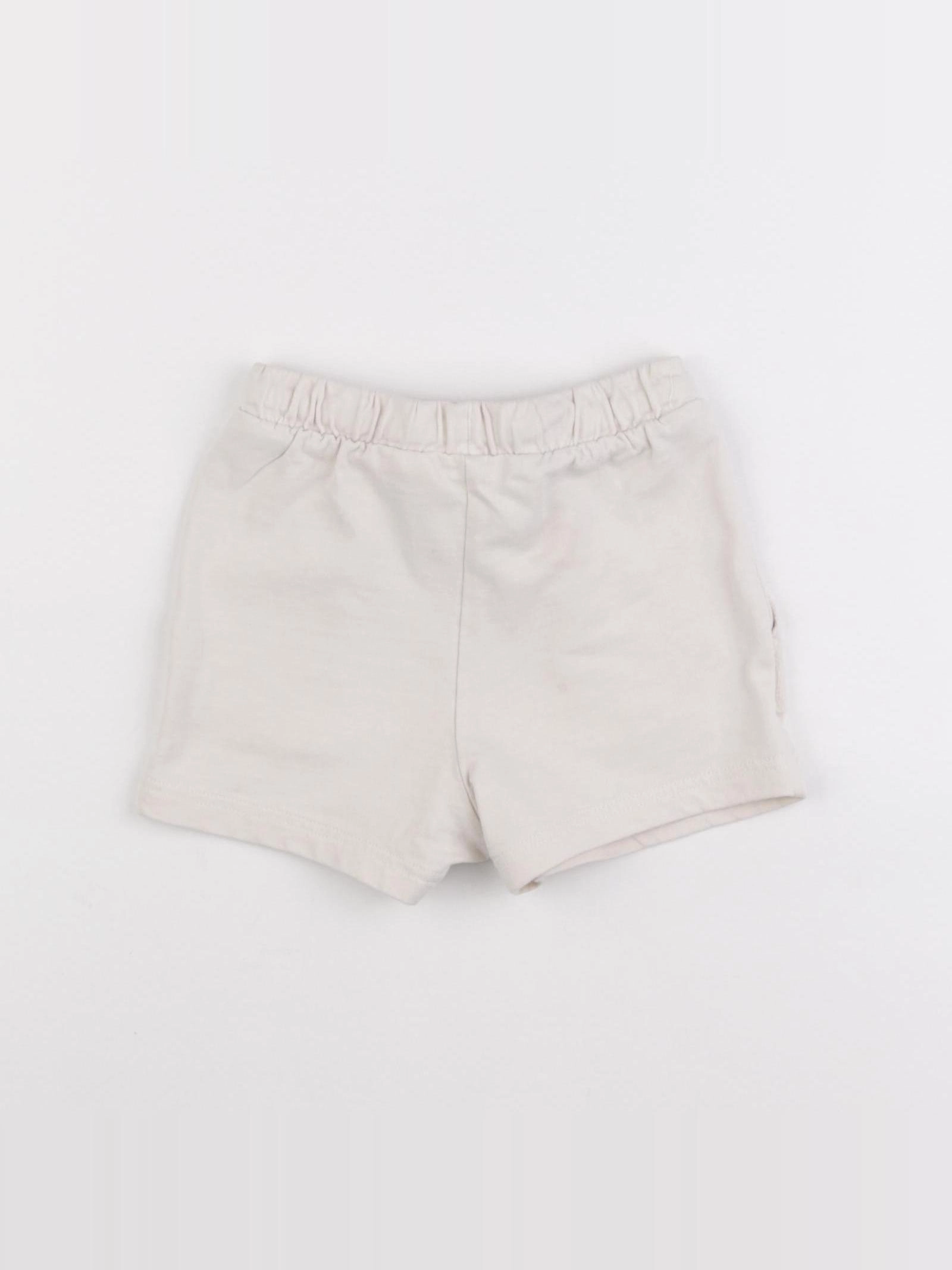 H&M - short beige - 12 mois