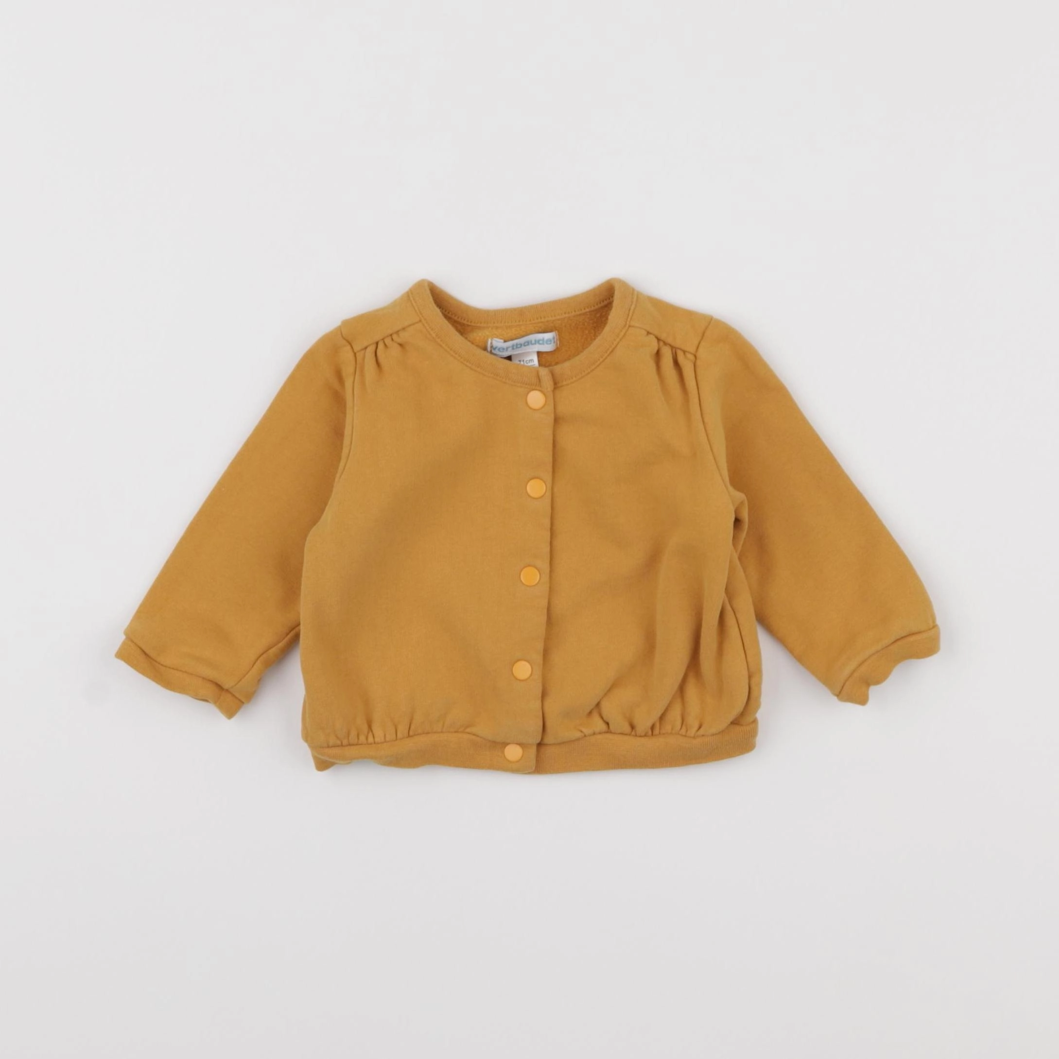 Vertbaudet - gilet jaune - 9 mois