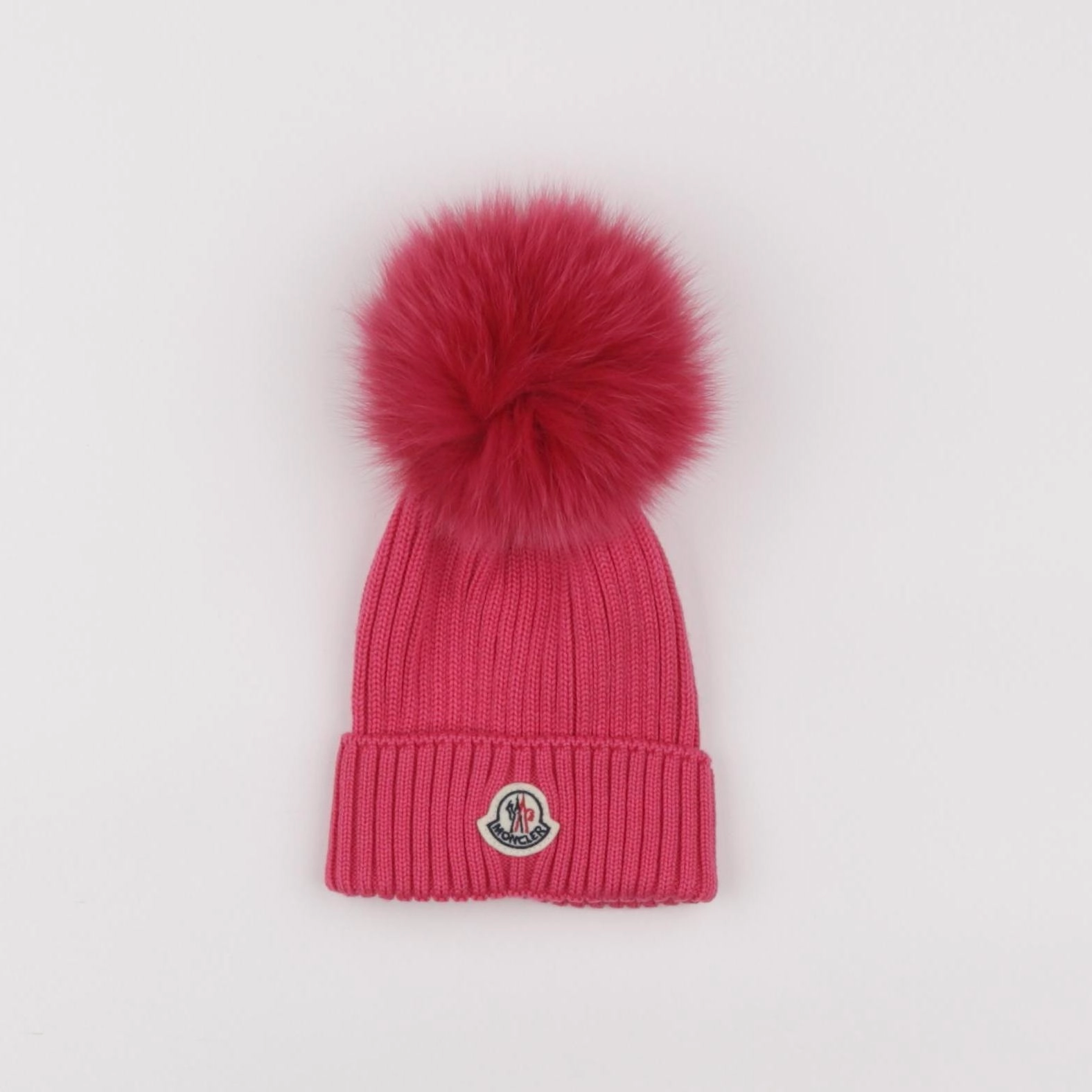 Moncler - bonnet rose - 5/6 ans