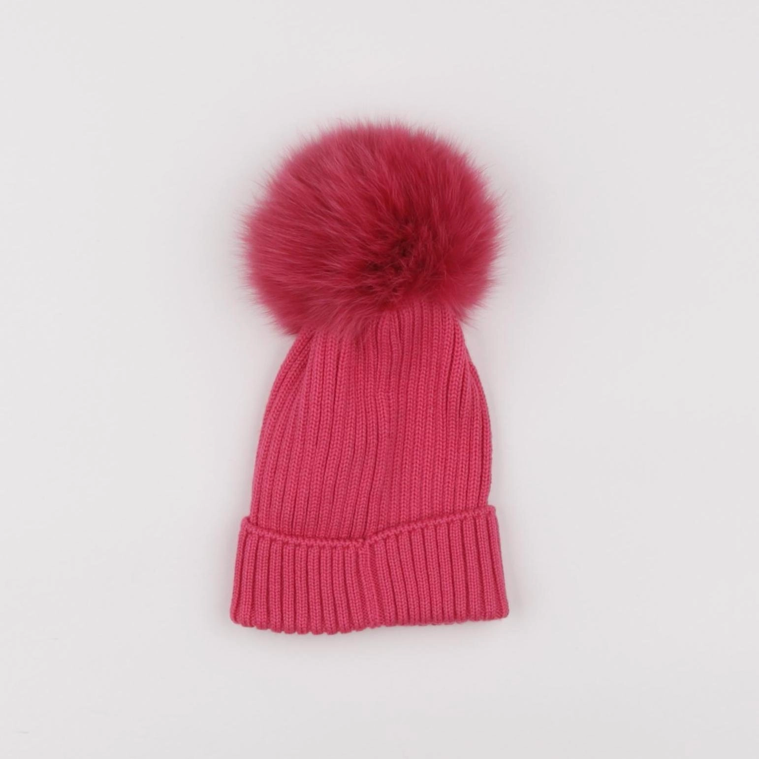 Moncler - bonnet rose - 5/6 ans