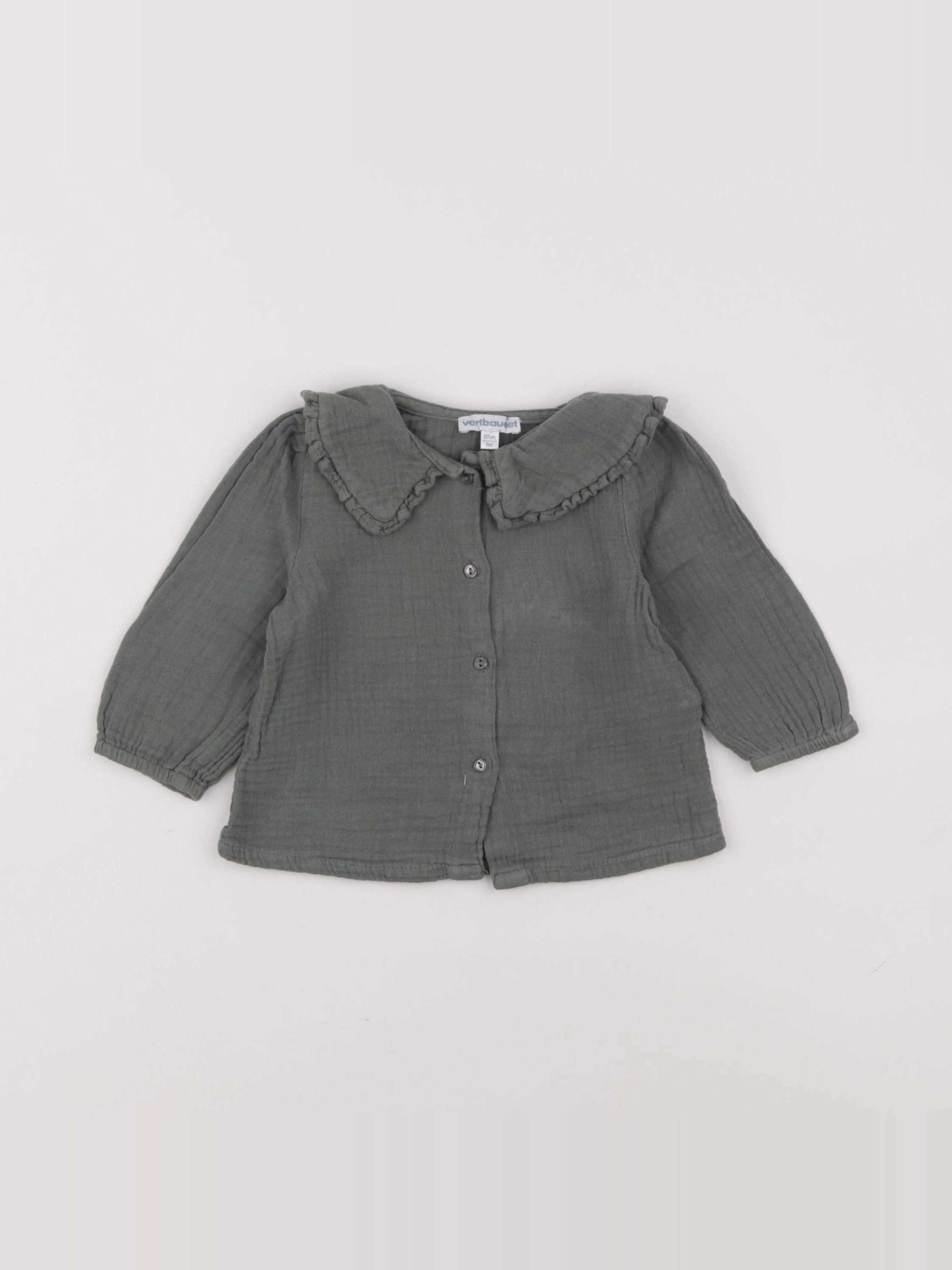 Vertbaudet - chemise vert - 6 mois