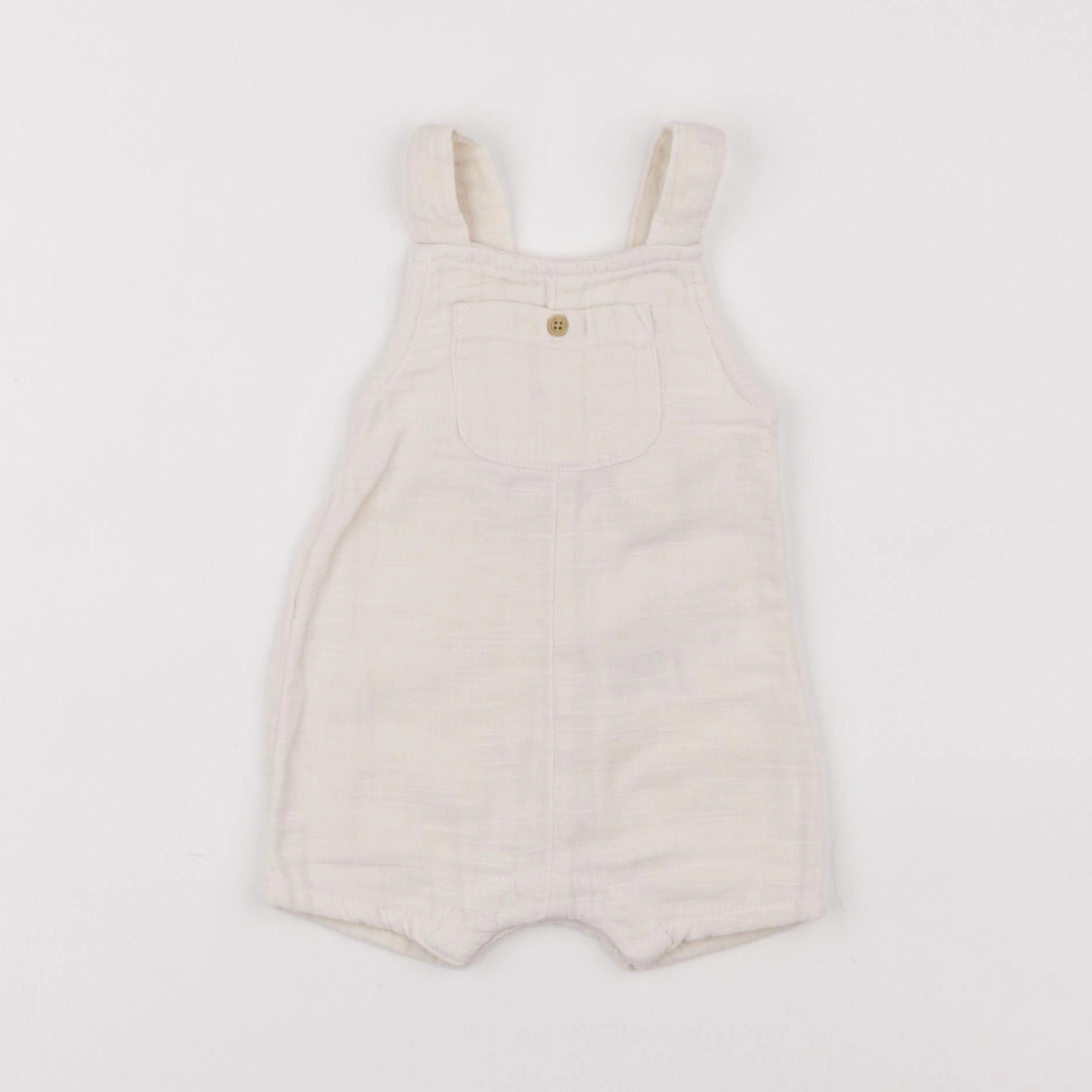 Vertbaudet - salopette beige - 6 mois