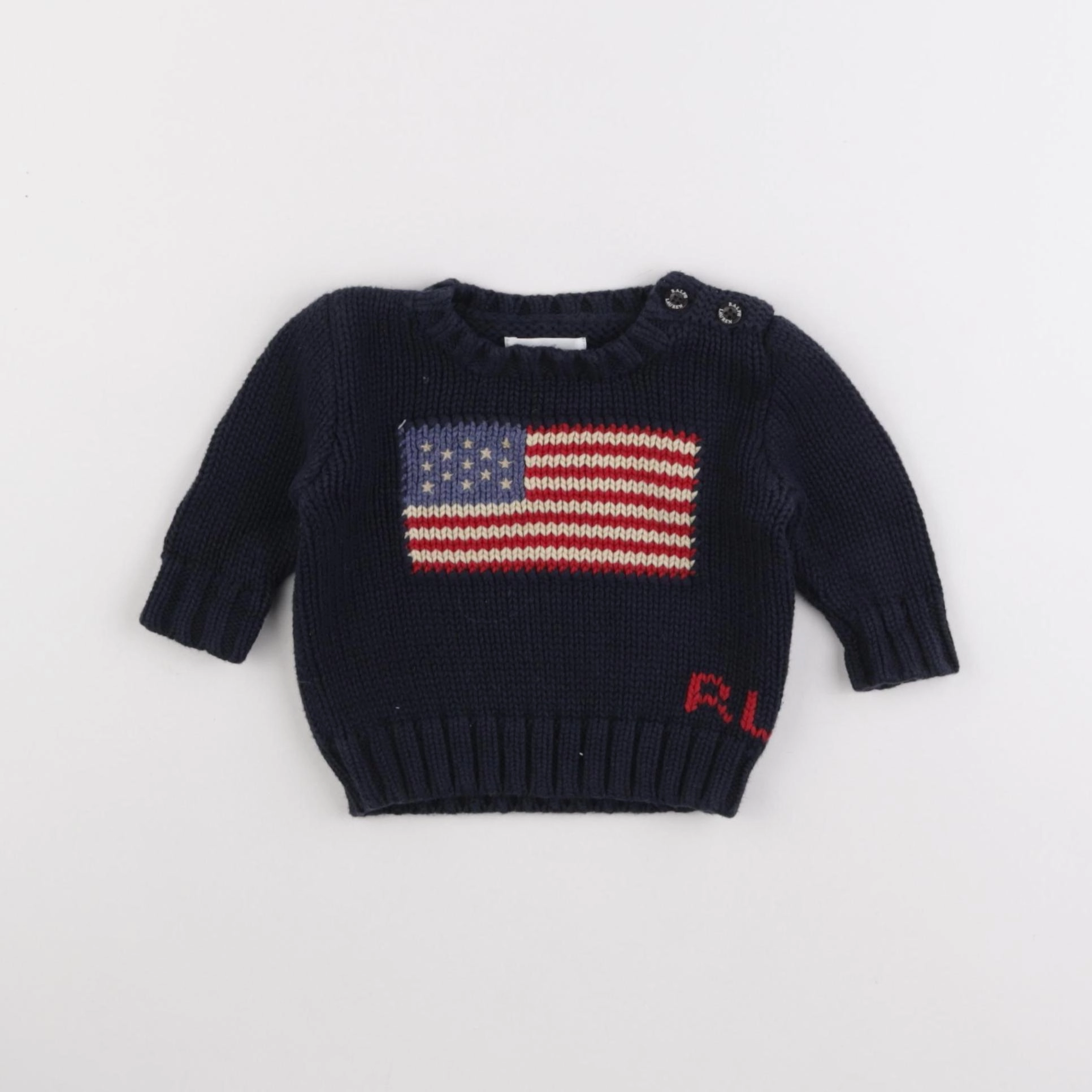 Ralph Lauren - pull bleu - 3 mois
