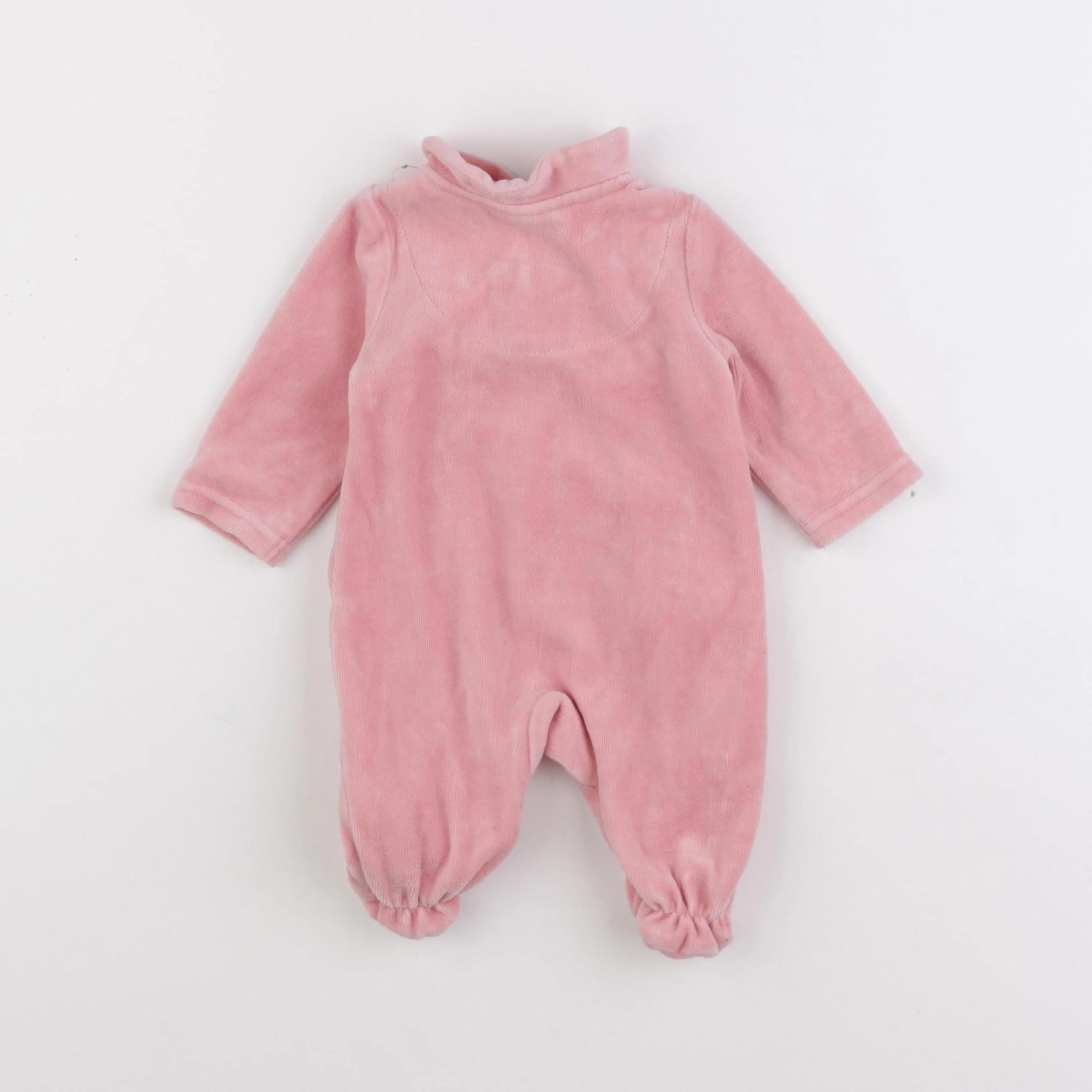 Tape à l'oeil - pyjama velours rose - 0 mois