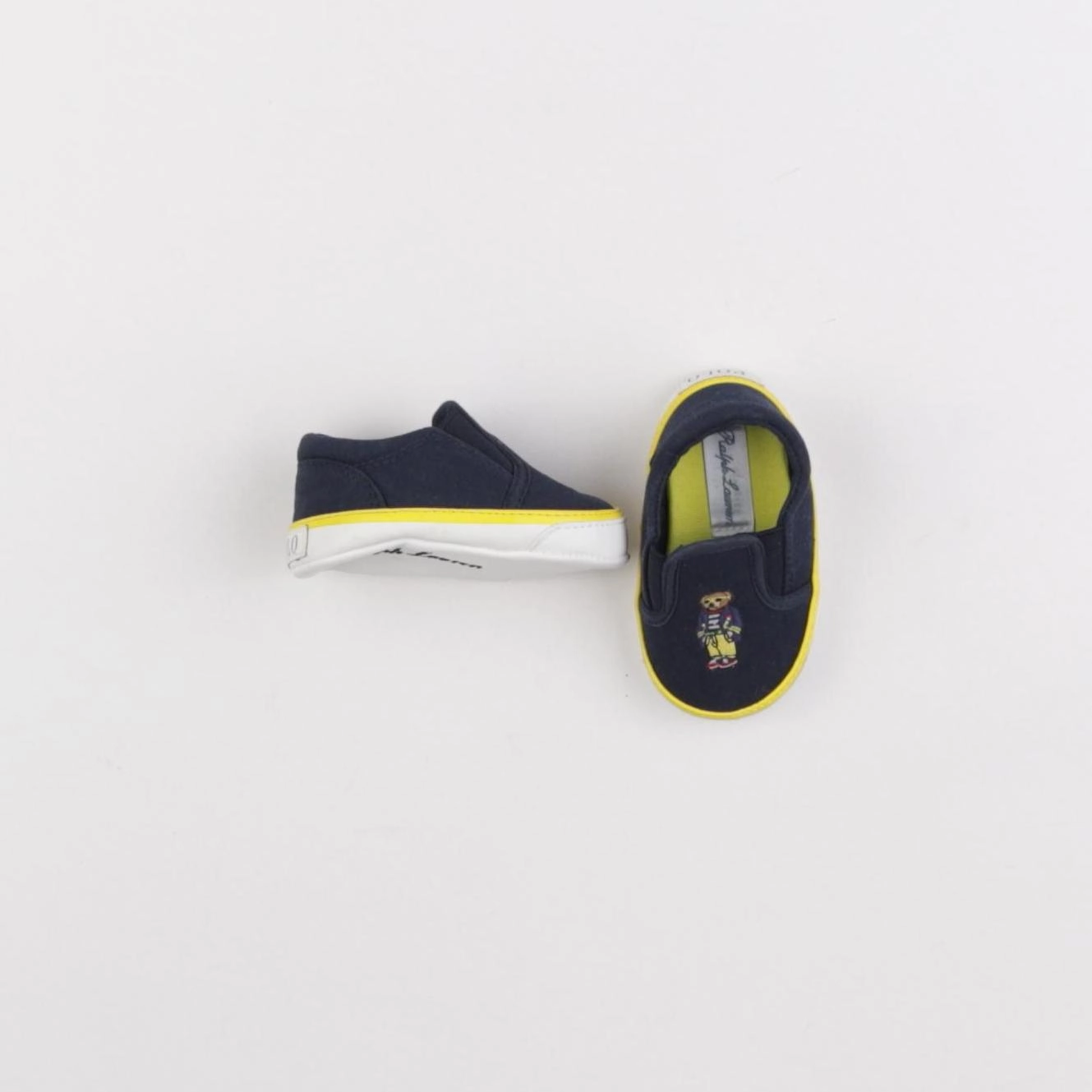Ralph Lauren - chaussons bleu, jaune - pointure 17/18