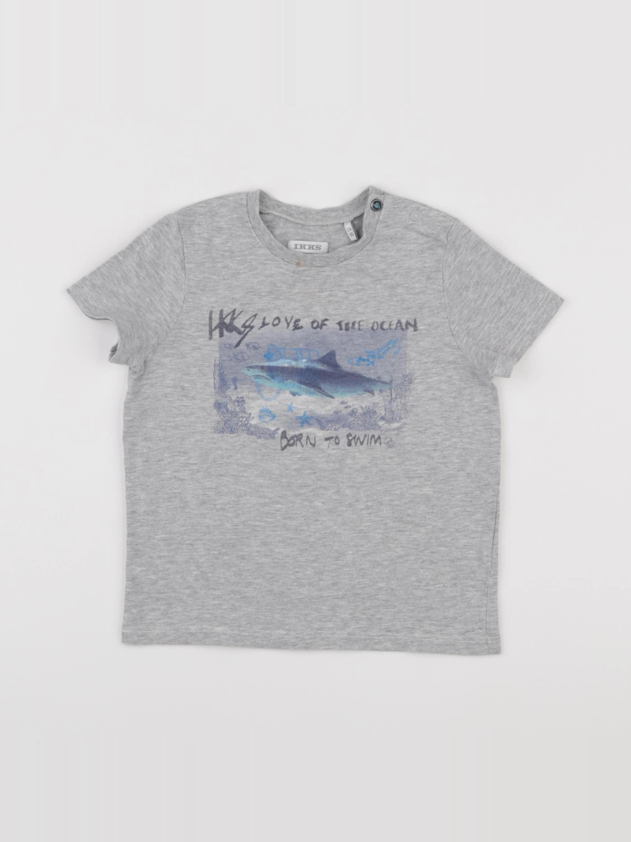 IKKS - tee-shirt gris - 2 ans