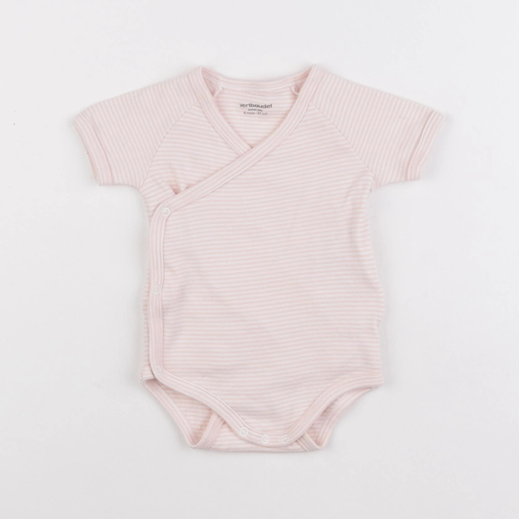 Vertbaudet - body rose - 6 mois