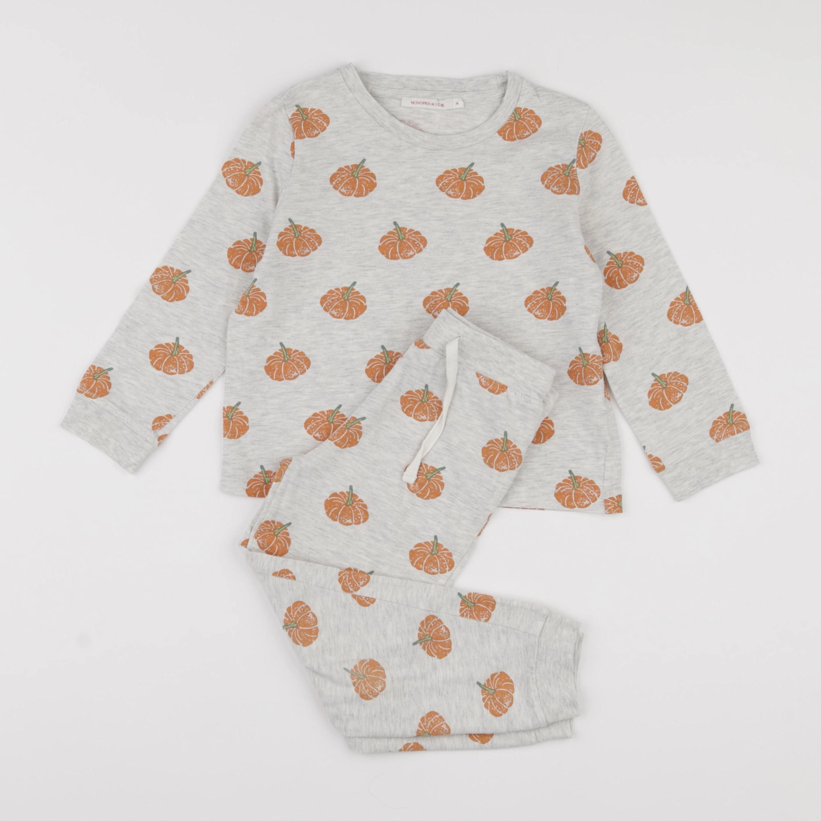 Monoprix - pyjama coton marron - 4 ans