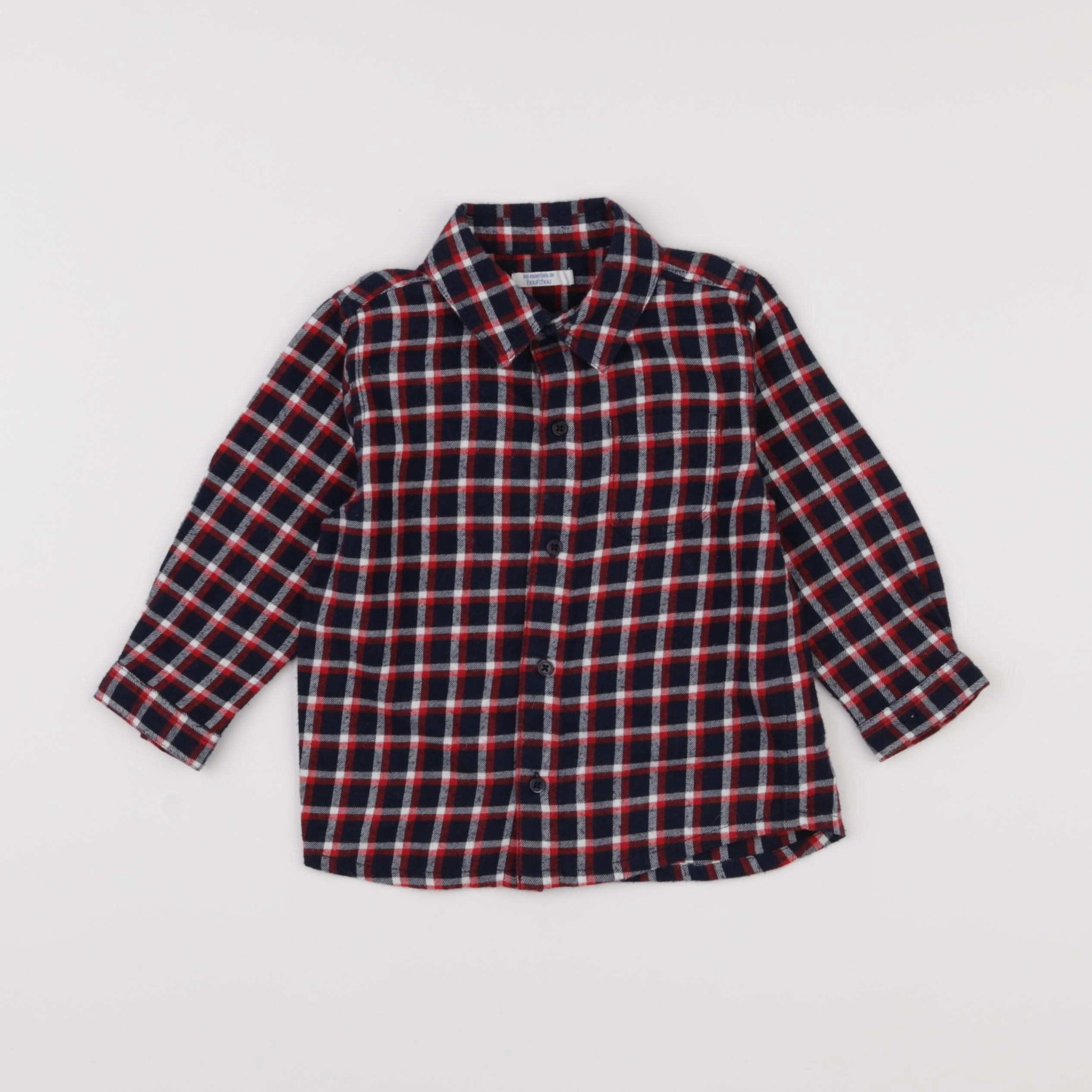 Boutchou - chemise rouge - 18 mois