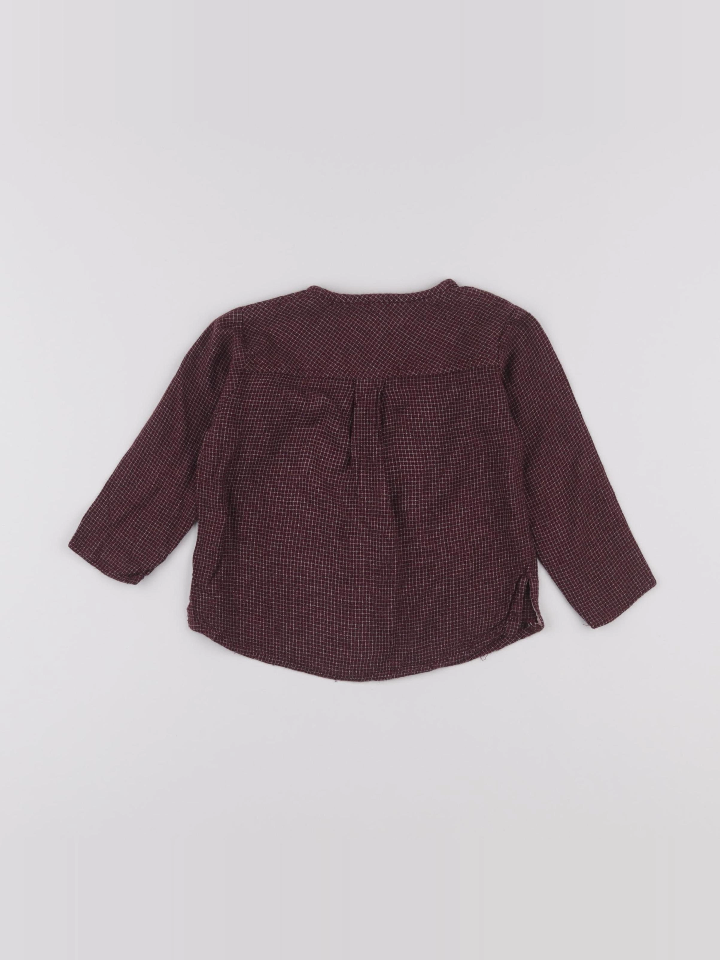 Arsène et les pipelettes - chemise rouge - 18 mois