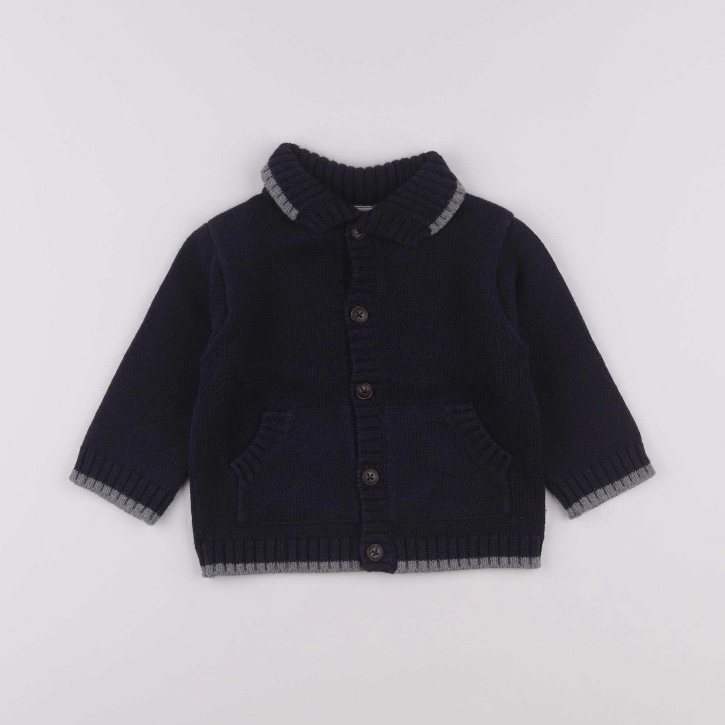Jacadi - gilet bleu - 18 mois
