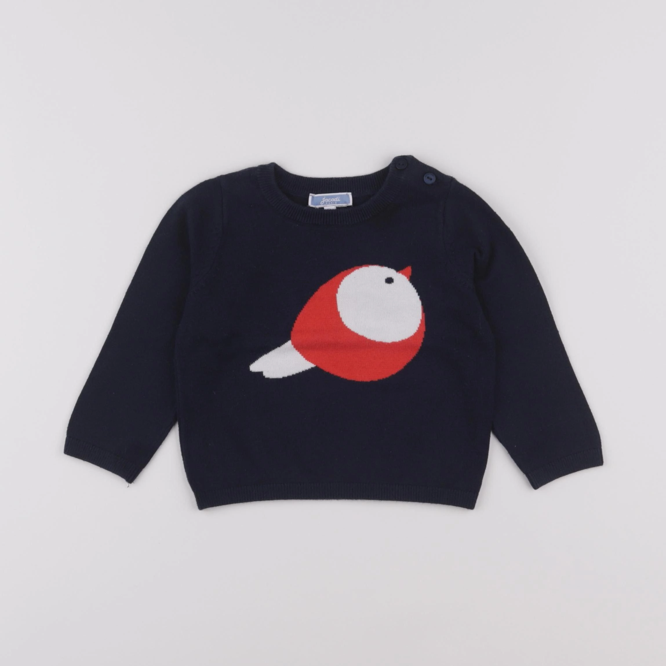 Jacadi - pull bleu - 18 mois