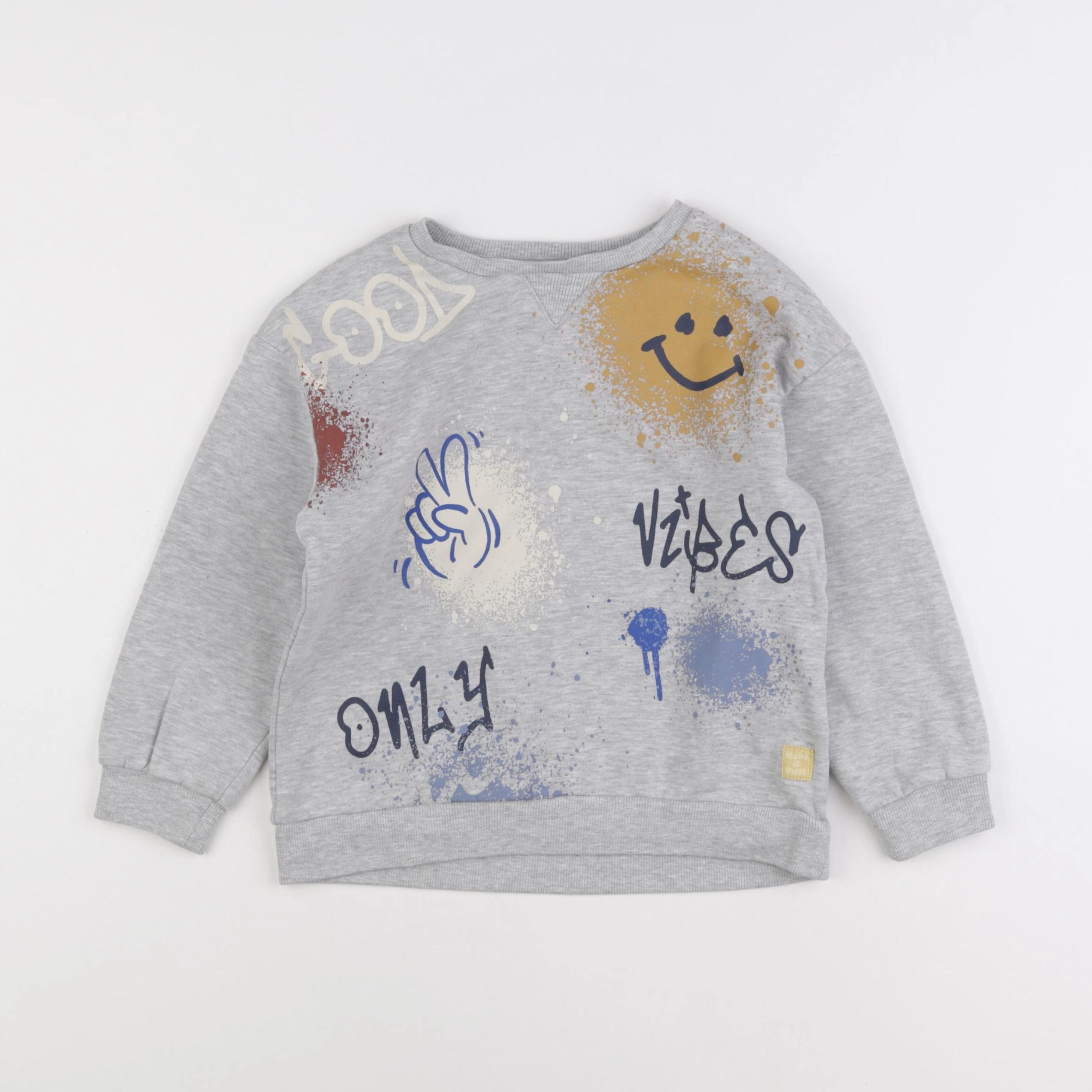 Vertbaudet - sweat multicolore - 6 ans
