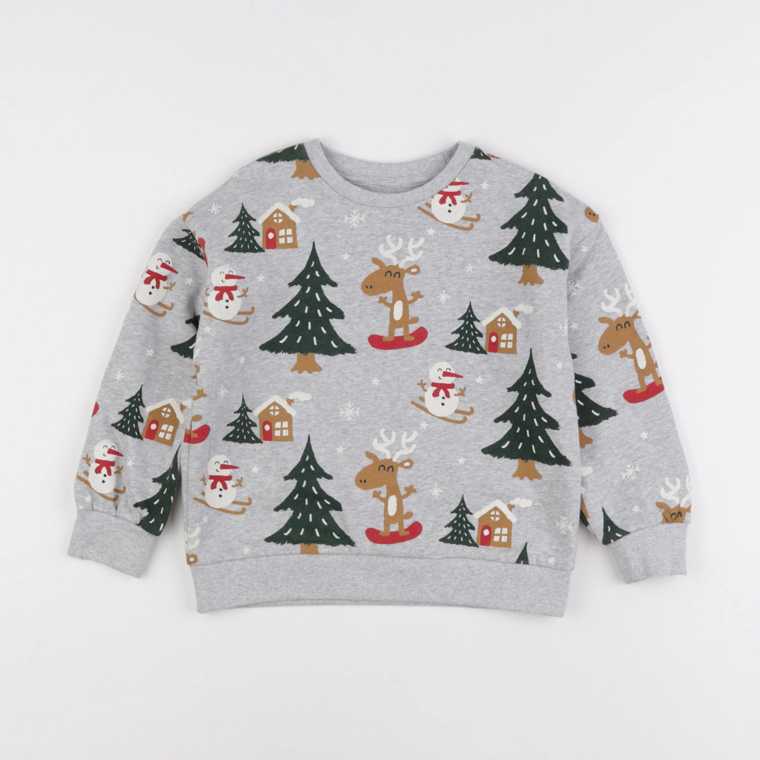 Vertbaudet - sweat imprimé au dos multicolore - 6 ans