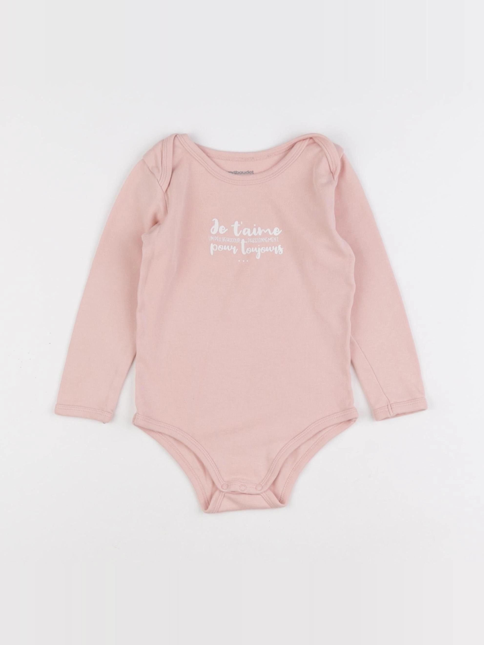Vertbaudet - body rose - 36 mois