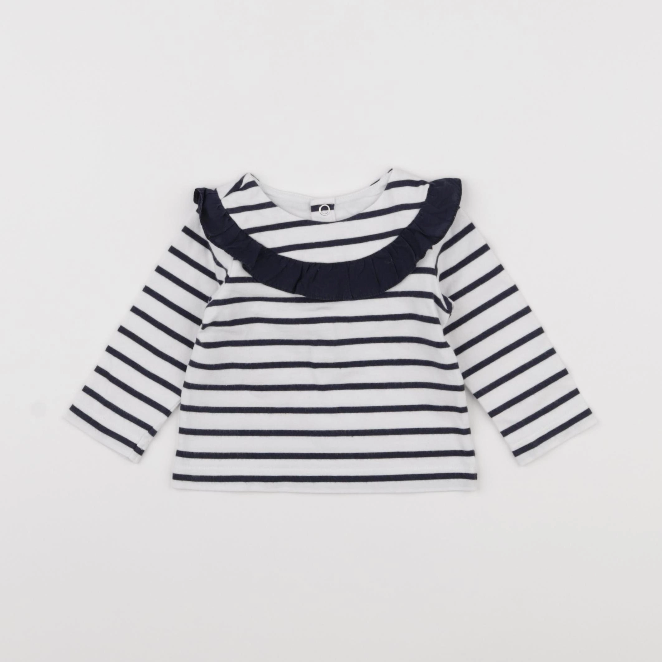 Jacadi - tee-shirt blanc, bleu - 6 mois
