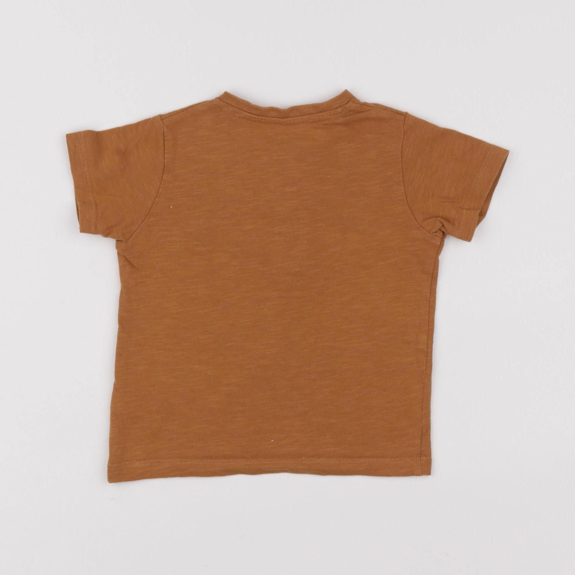 Vertbaudet - tee-shirt marron - 12 mois