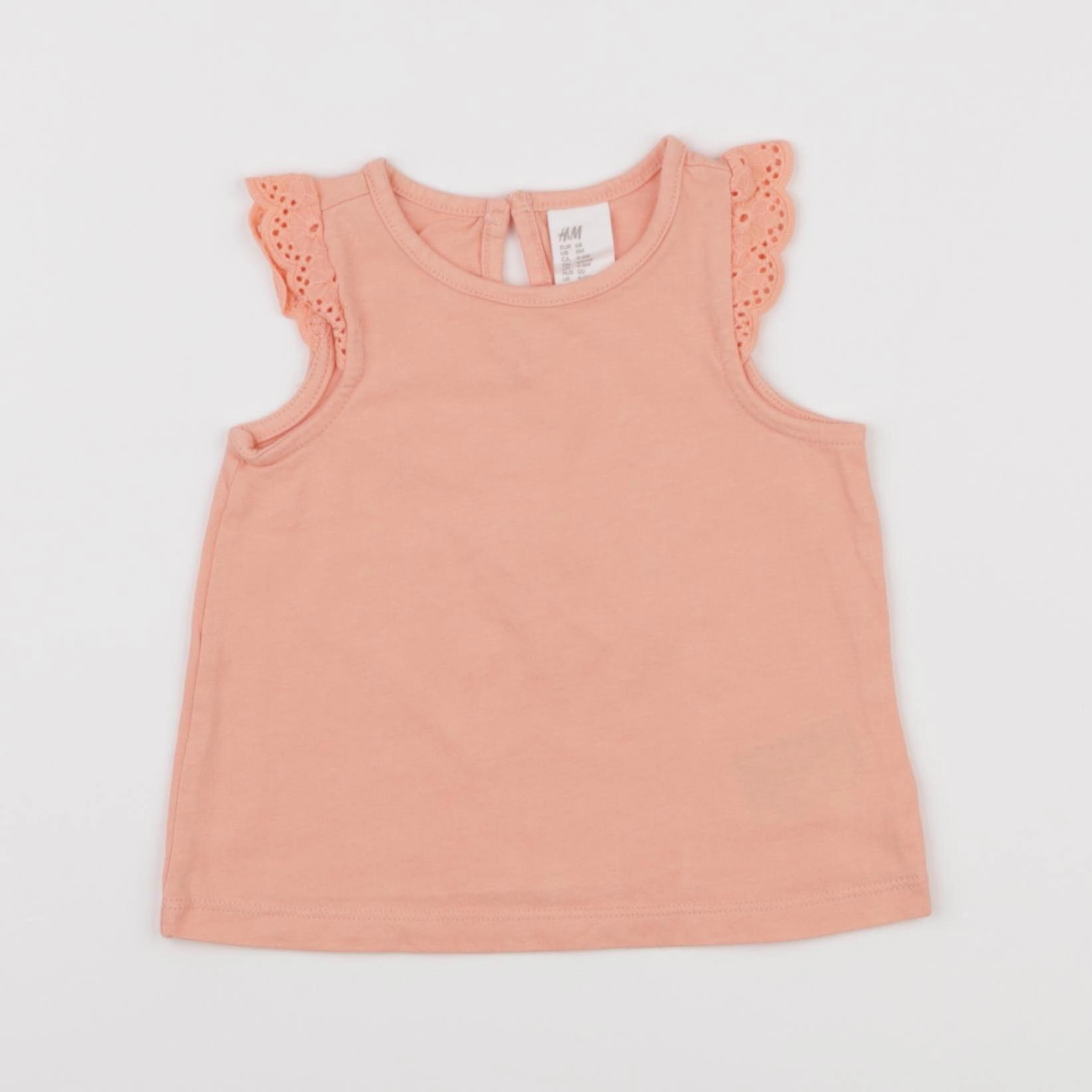 H&M - débardeur orange - 3/6 mois