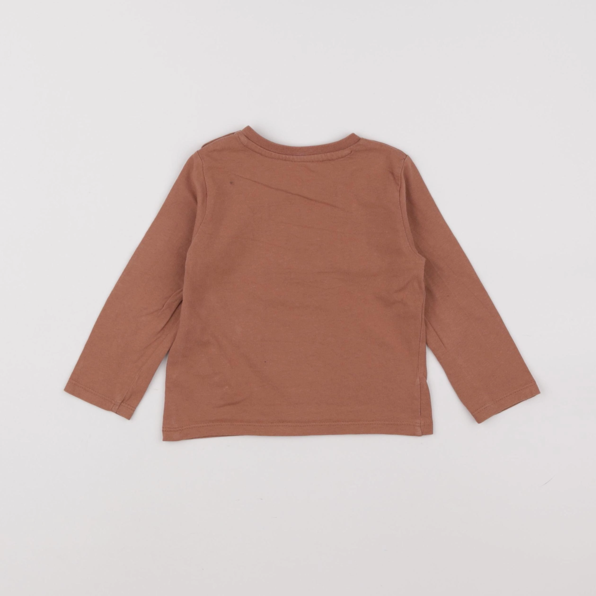Vertbaudet - tee-shirt marron - 18 mois