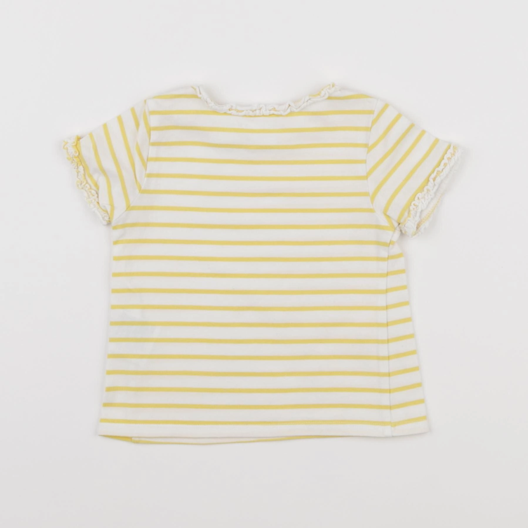 H&M - tee-shirt blanc, jaune - 3/6 mois