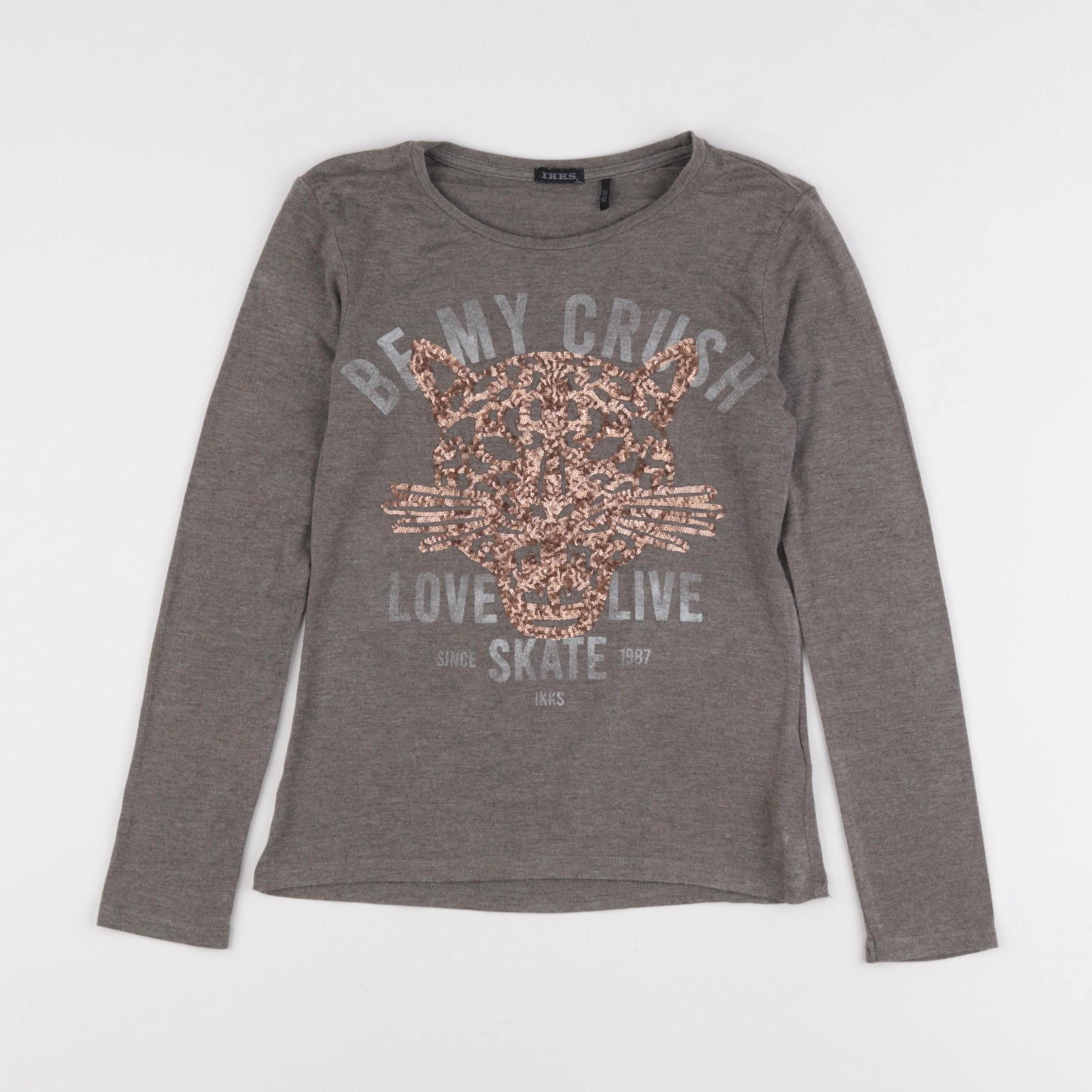 IKKS - tee-shirt marron - 10 ans
