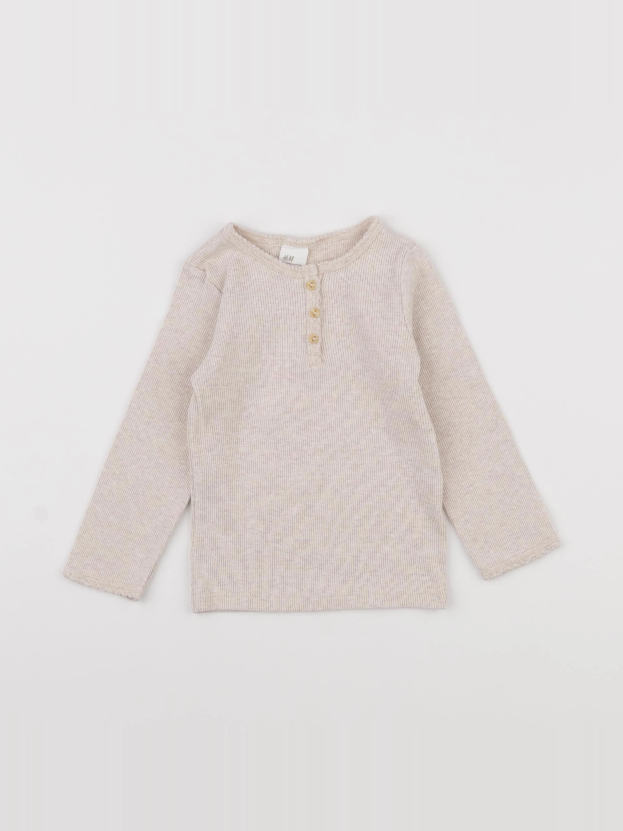 H&M - tee-shirt beige - 9/12 mois