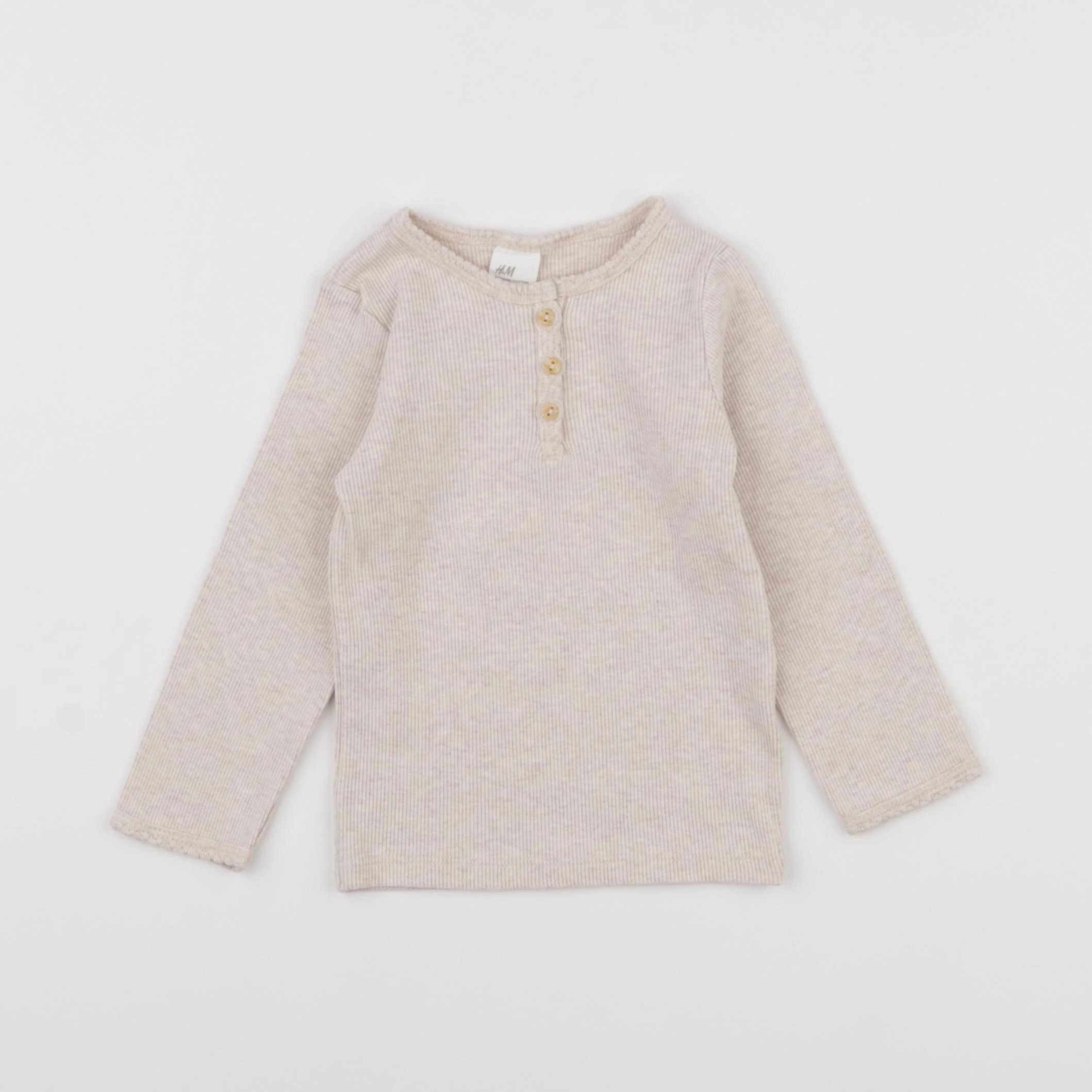 H&M - tee-shirt beige - 9/12 mois