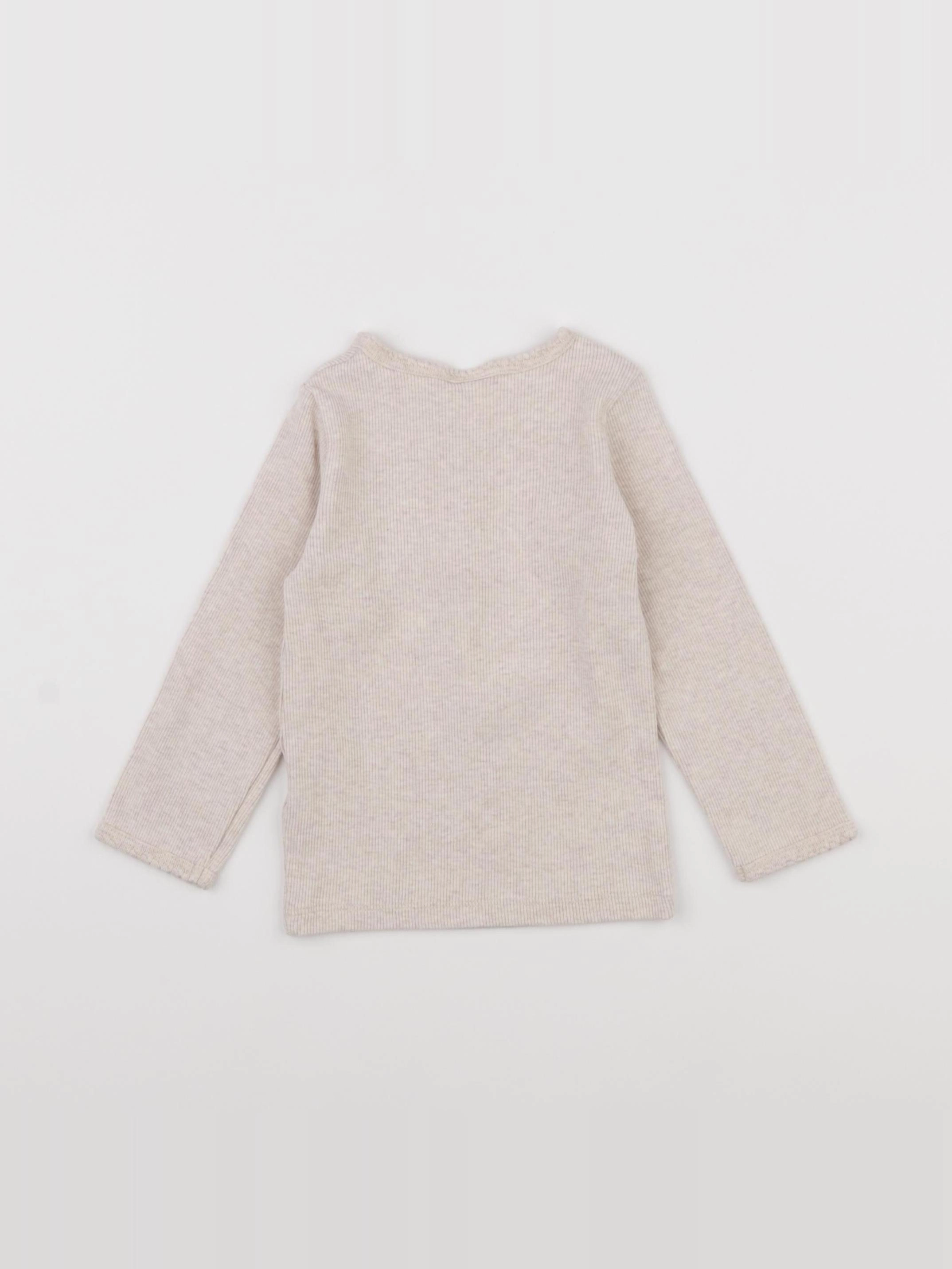 H&M - tee-shirt beige - 9/12 mois